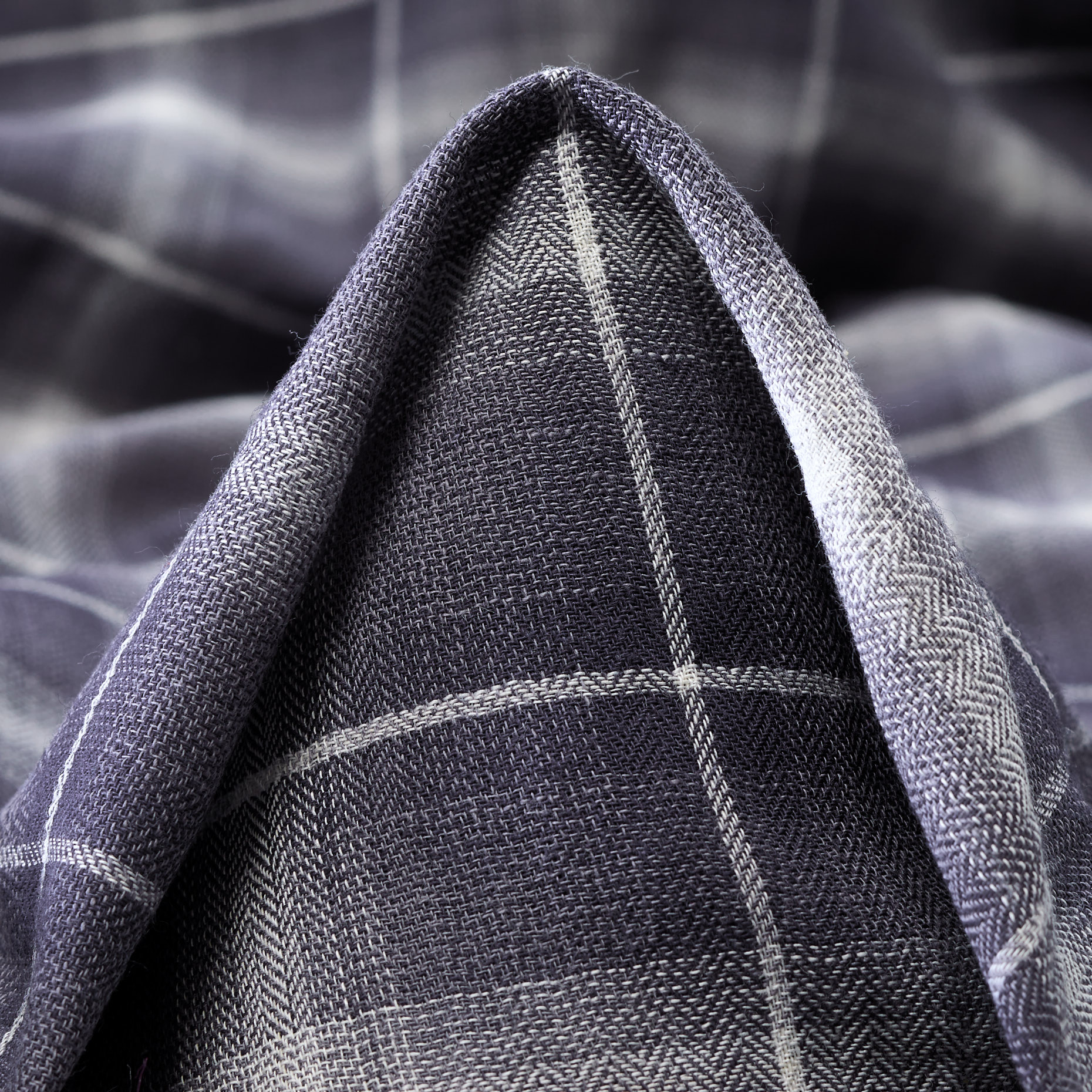 CRÊPE, COTTON, CHECK, RAIN WASHED&IVORY (F000043872)