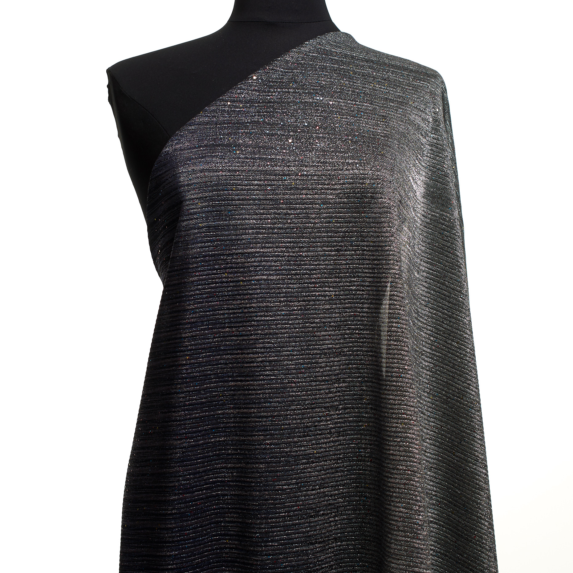 Jersey, Métallisé , Transparent, Evening Blue (F000048609) - Mannequin