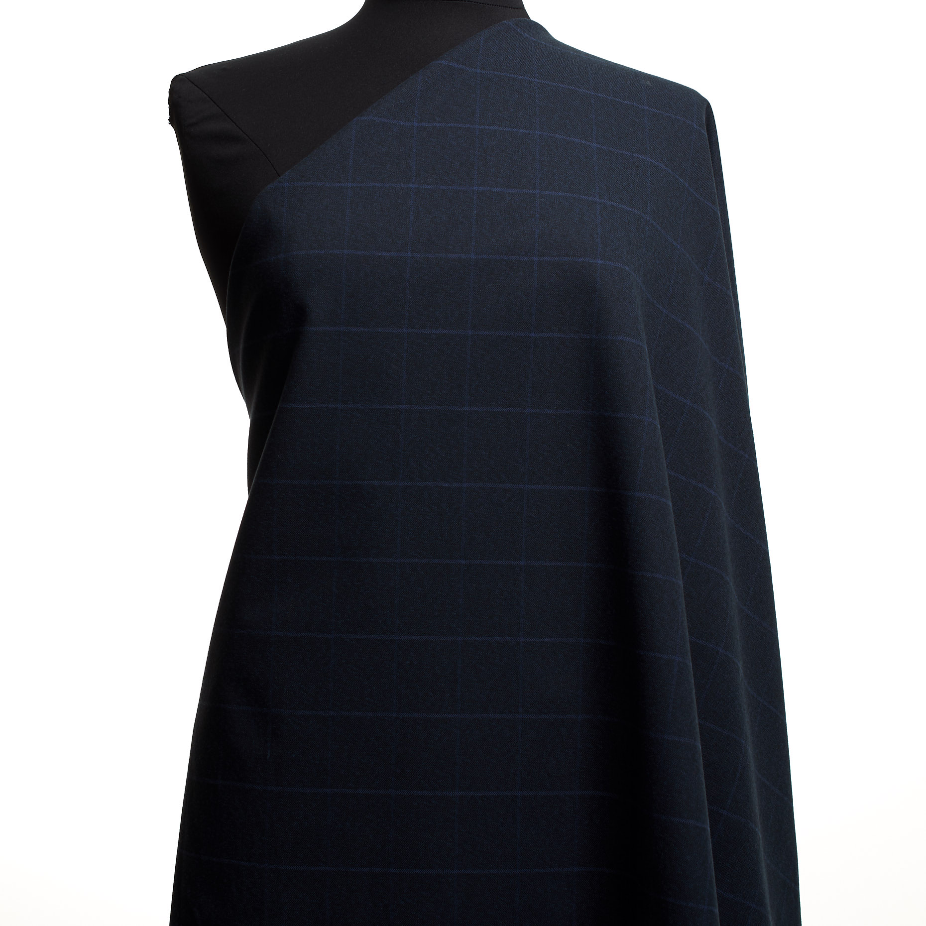 Фланель, Хлопок с эластаном, Клетка, Night Sky (F000037370) - Манекен