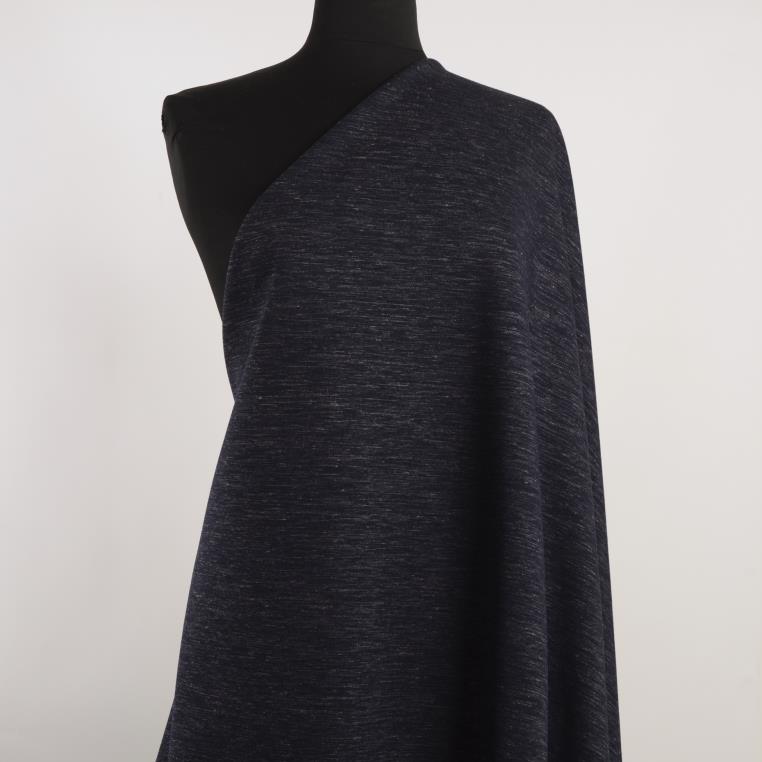 Double, Jersey, Wełna Len, Midnight Blue (F000030951) - Manekin