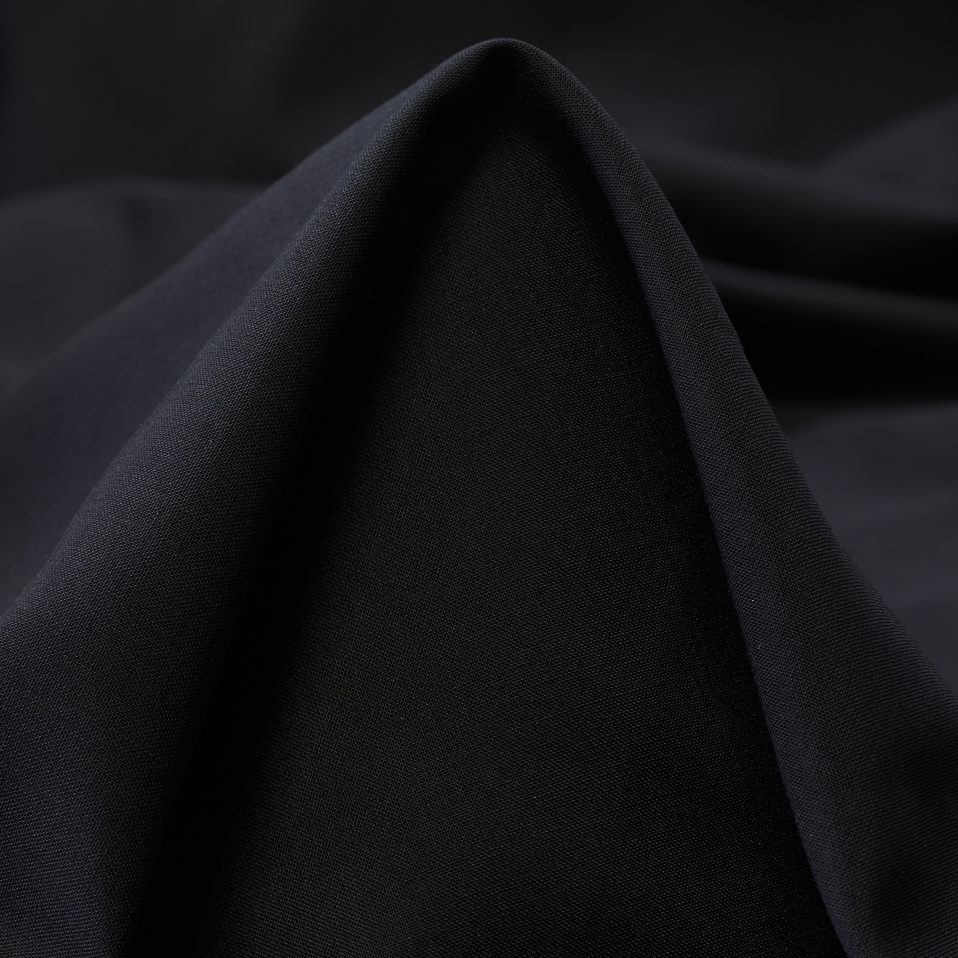 POLIVISCOSE, POPLIN, RAVEN BLACK (F000034626)