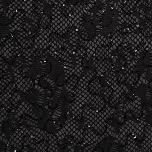 Lentejuelas, Bordado, Jet Black (F000030588) - Tejido
