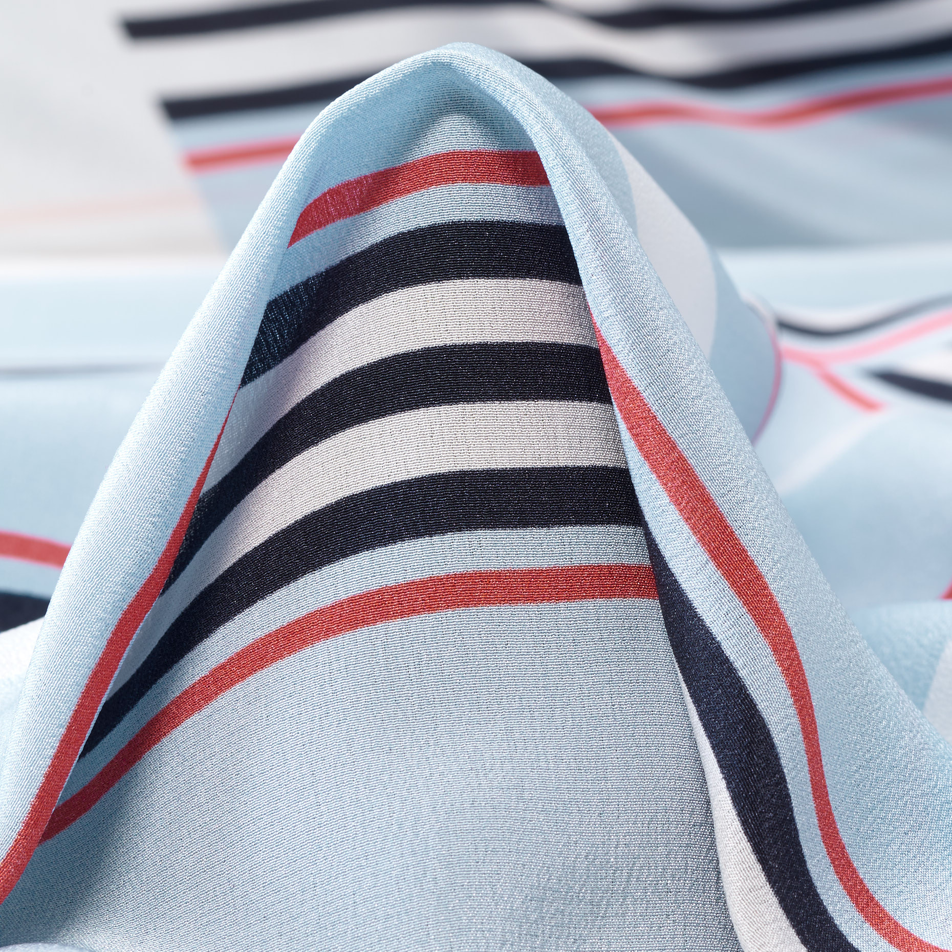 CRÊPE DE CHINE, SILK, PRINTED, SKYWAY (F000039311)