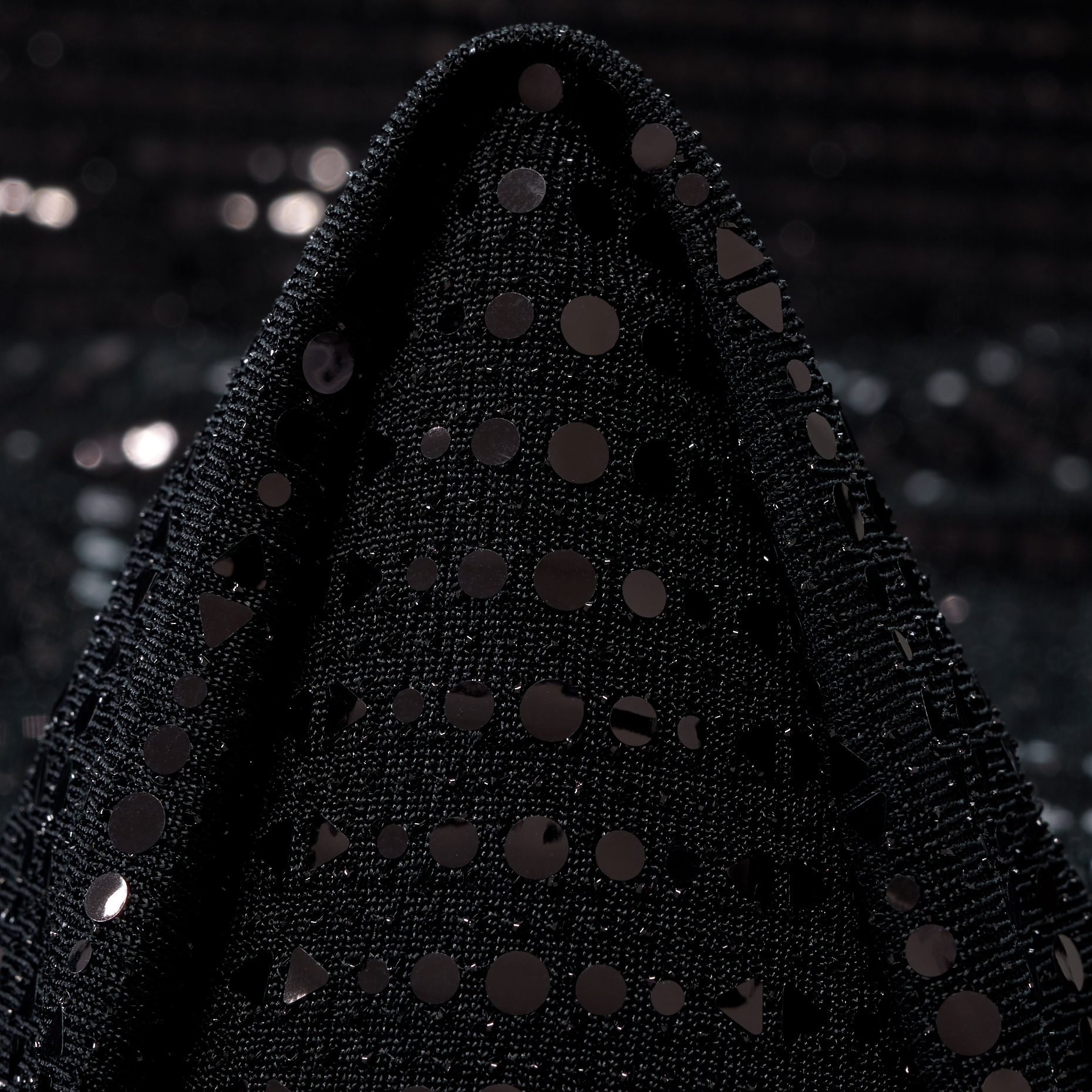 JERSEY, SEQUIN, SHIMMERING, RAVEN BLACK