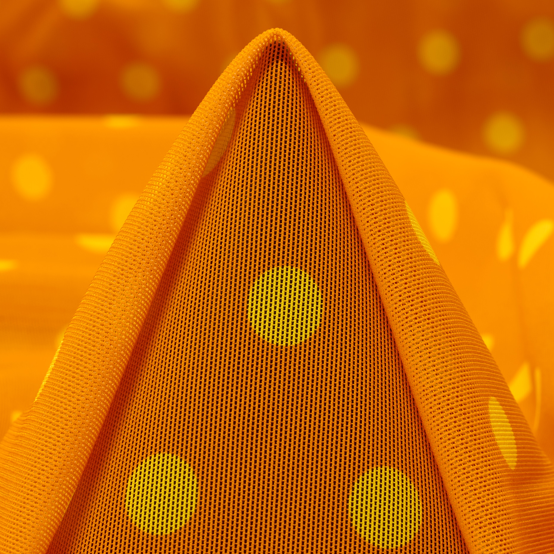MESH, ELASTIC, PRINTED, FLAME ORANGE&YELLOW BALLOON (F000048993)