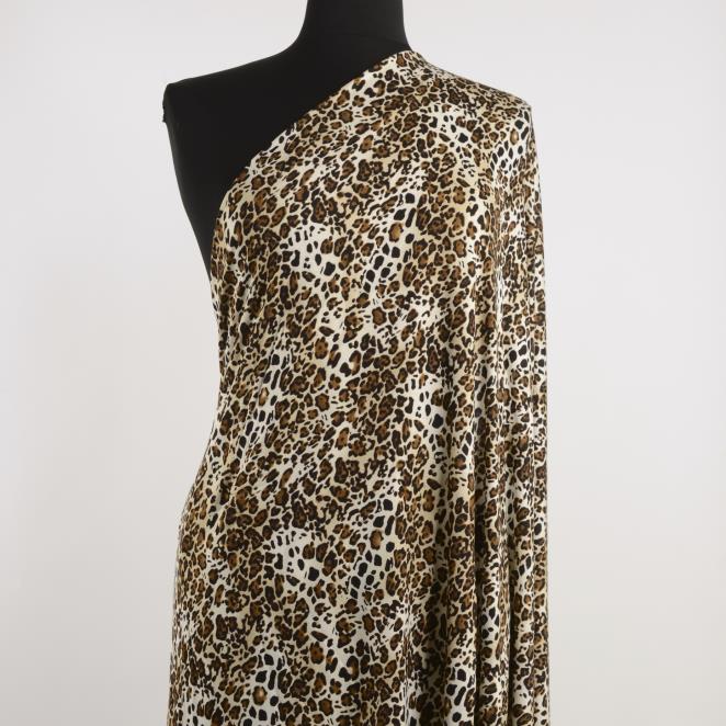 Одиночный Джерси, Вискоза, Звериный Принт, Caramel&Snow White (F000030351) - Манекен