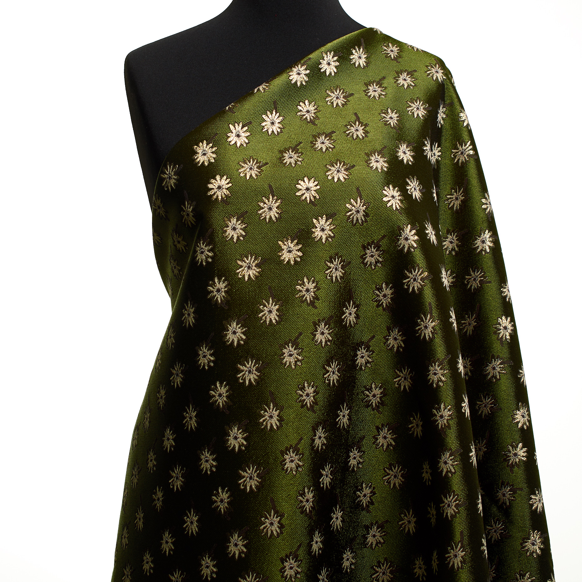 JACQUARD, FLORAL, AVOCADO&BONE WHITE (P000005050) - Mannequin