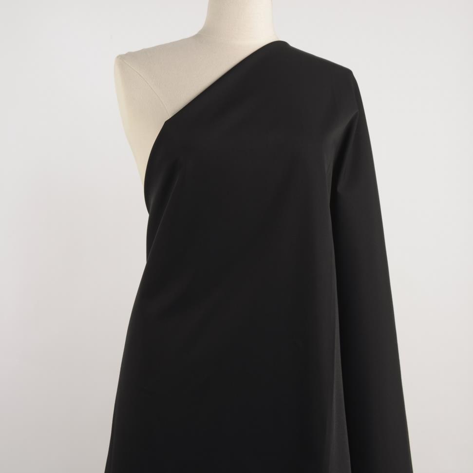 GABARDINE, COTTON, BI-STRETCH, RAVEN BLACK (F000030340) - Mannequin