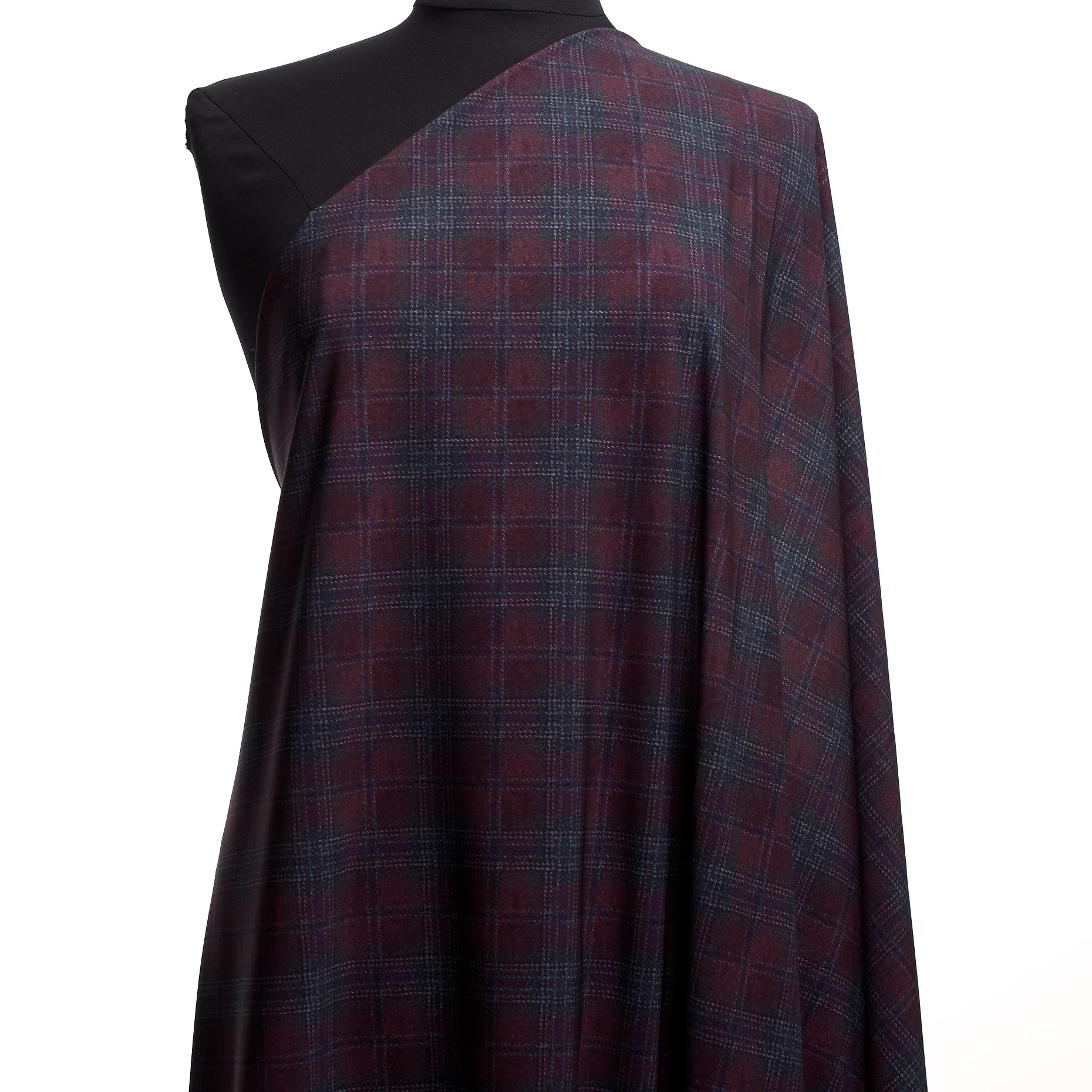 Techno Jersey, Stampato, Alta Elasticità, Cabernet&Hunter Green (F000041404) - Manichino