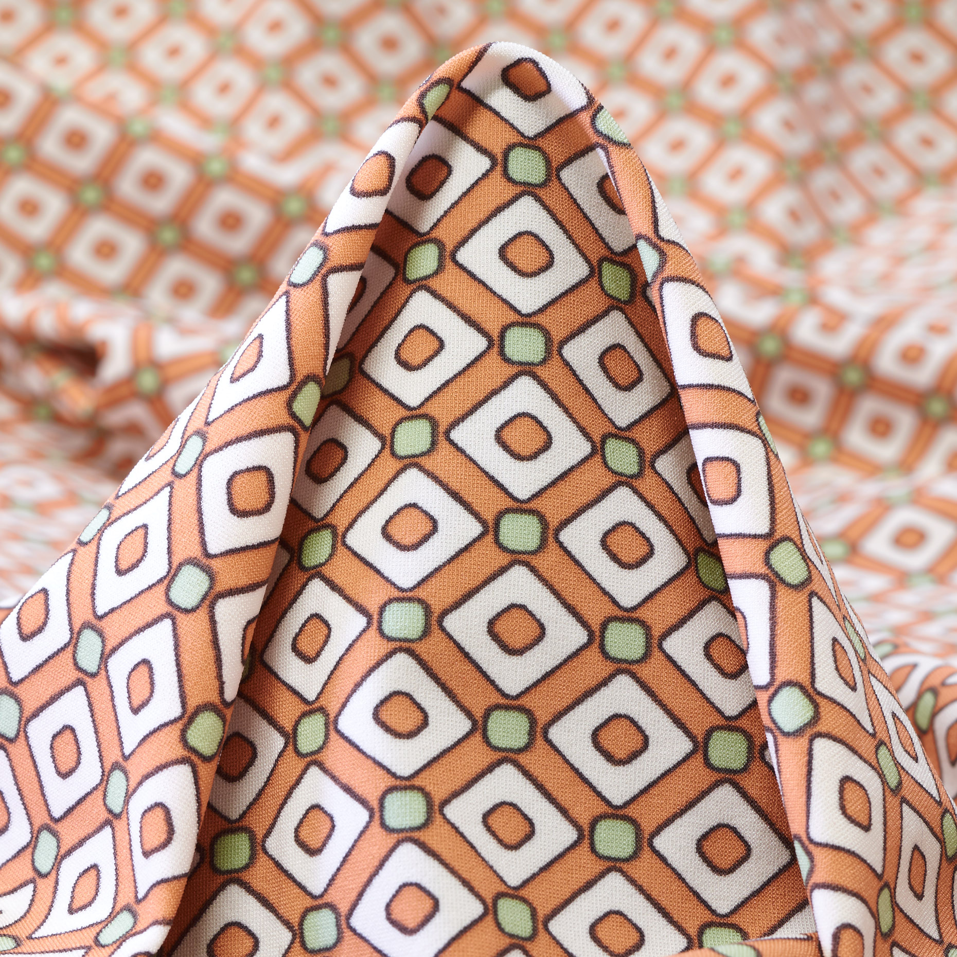 Techno Jersey, Stampato, Alta Elasticità, Shrimp (F000041311)