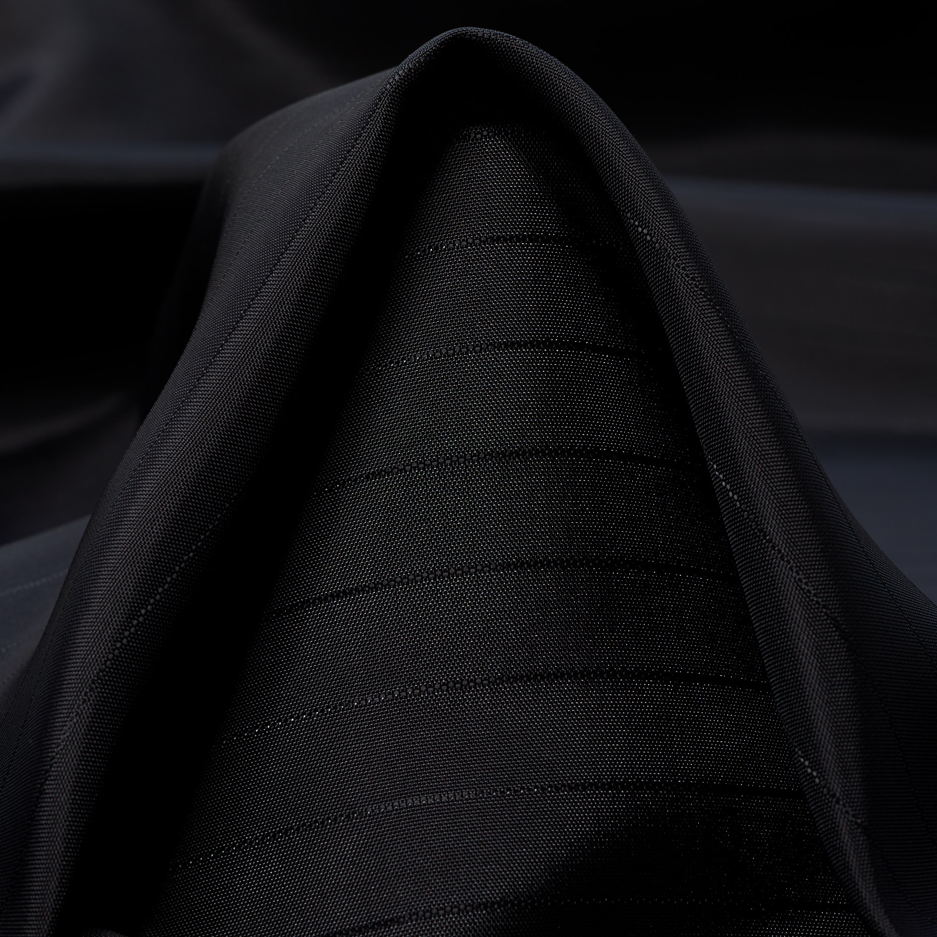 LINING, VISCOSE, STRIPES, JET BLACK