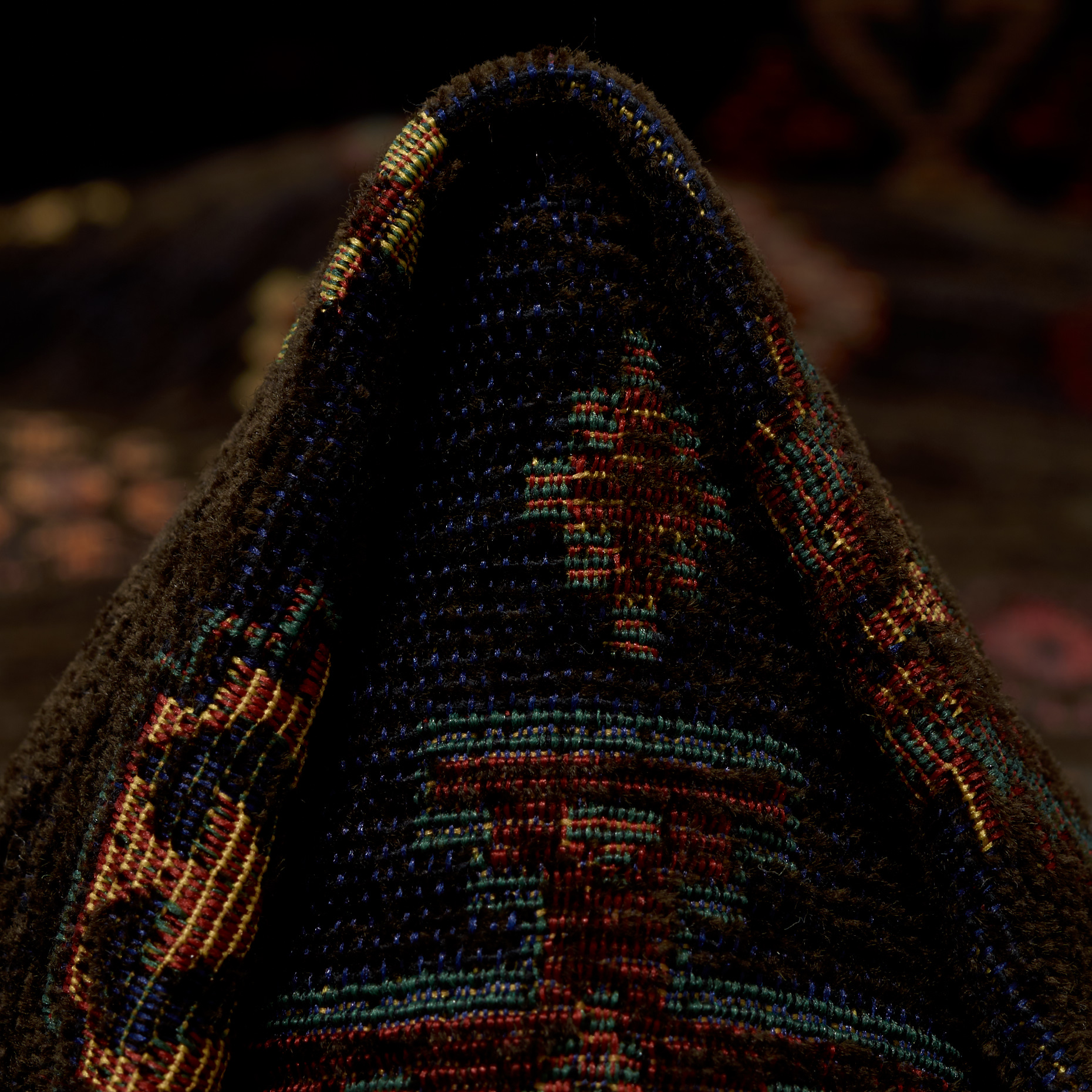 JACQUARD, COTTON BLEND, BLACK ONYX&MERLOT