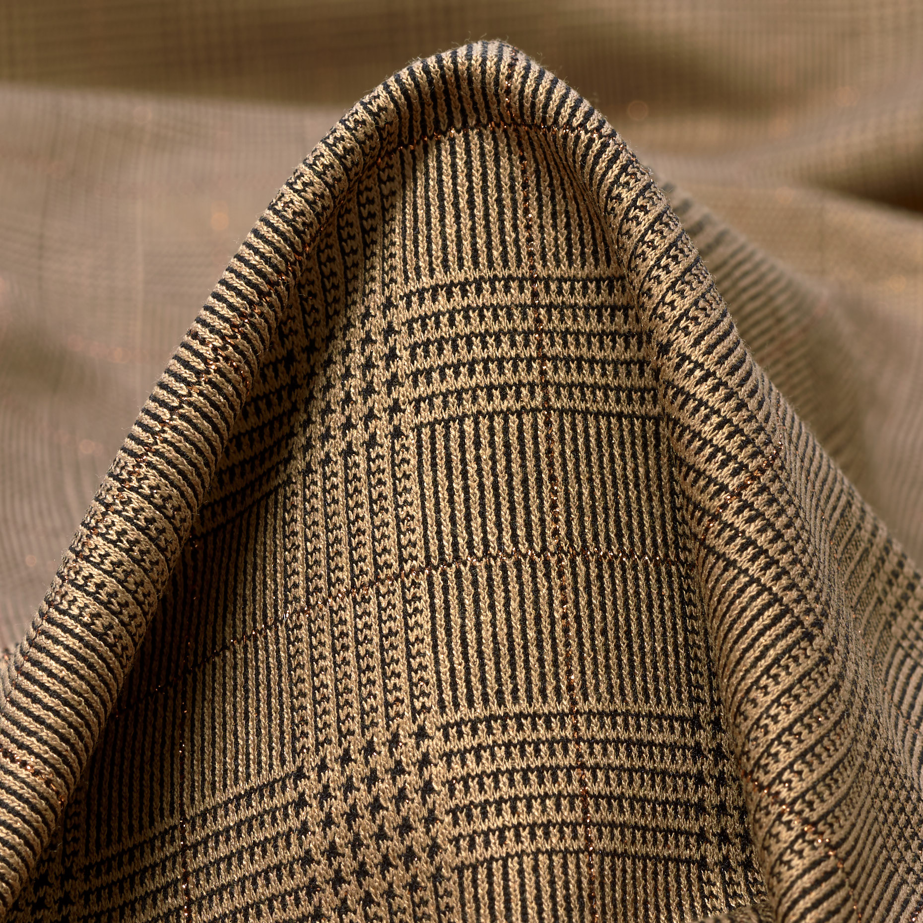 Jersey, Jacquard, Príncipe de Gales, Cinnamon (F000038461)