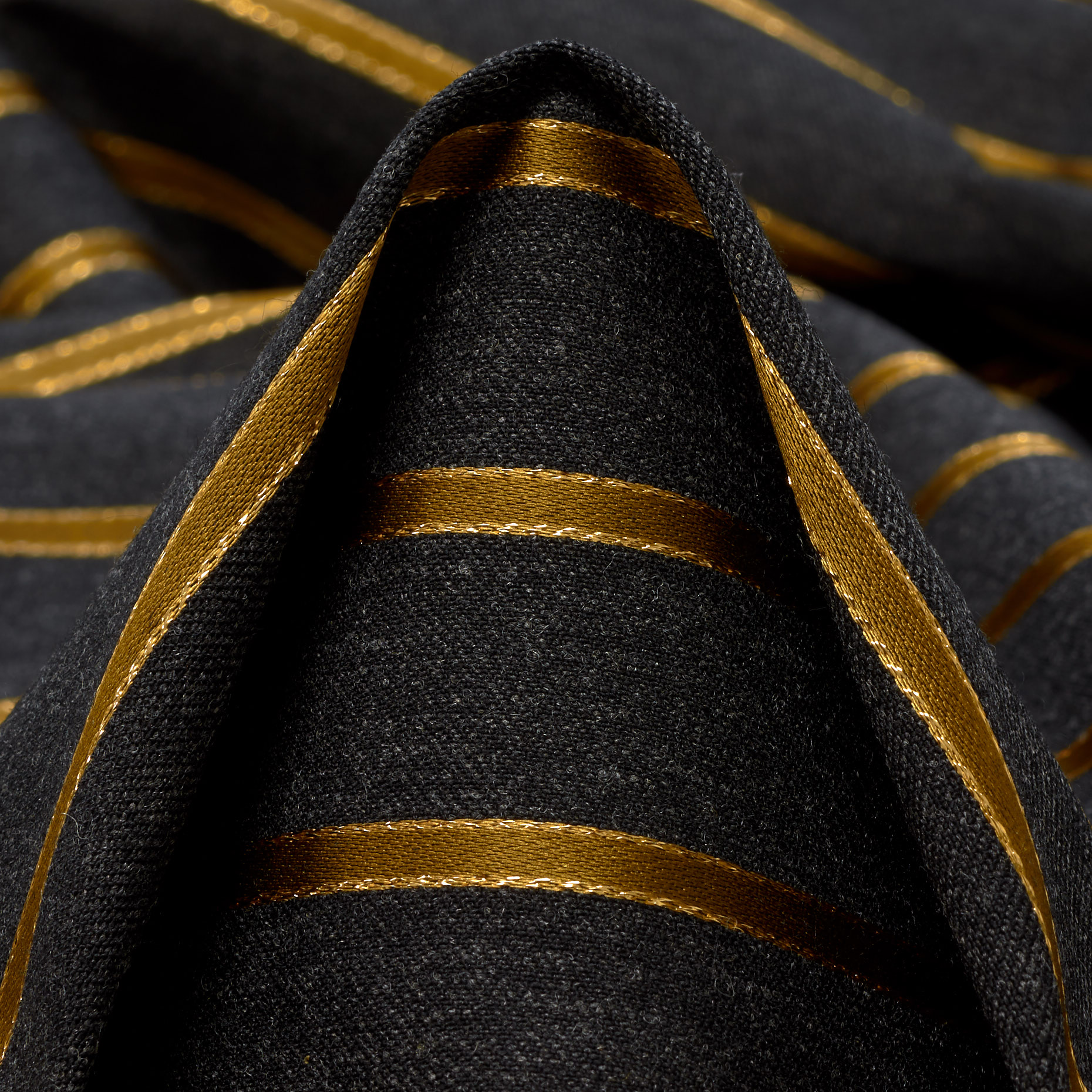 VISCOSE, WOOL, STRIPES, NUGGET GOLD (F000038131)