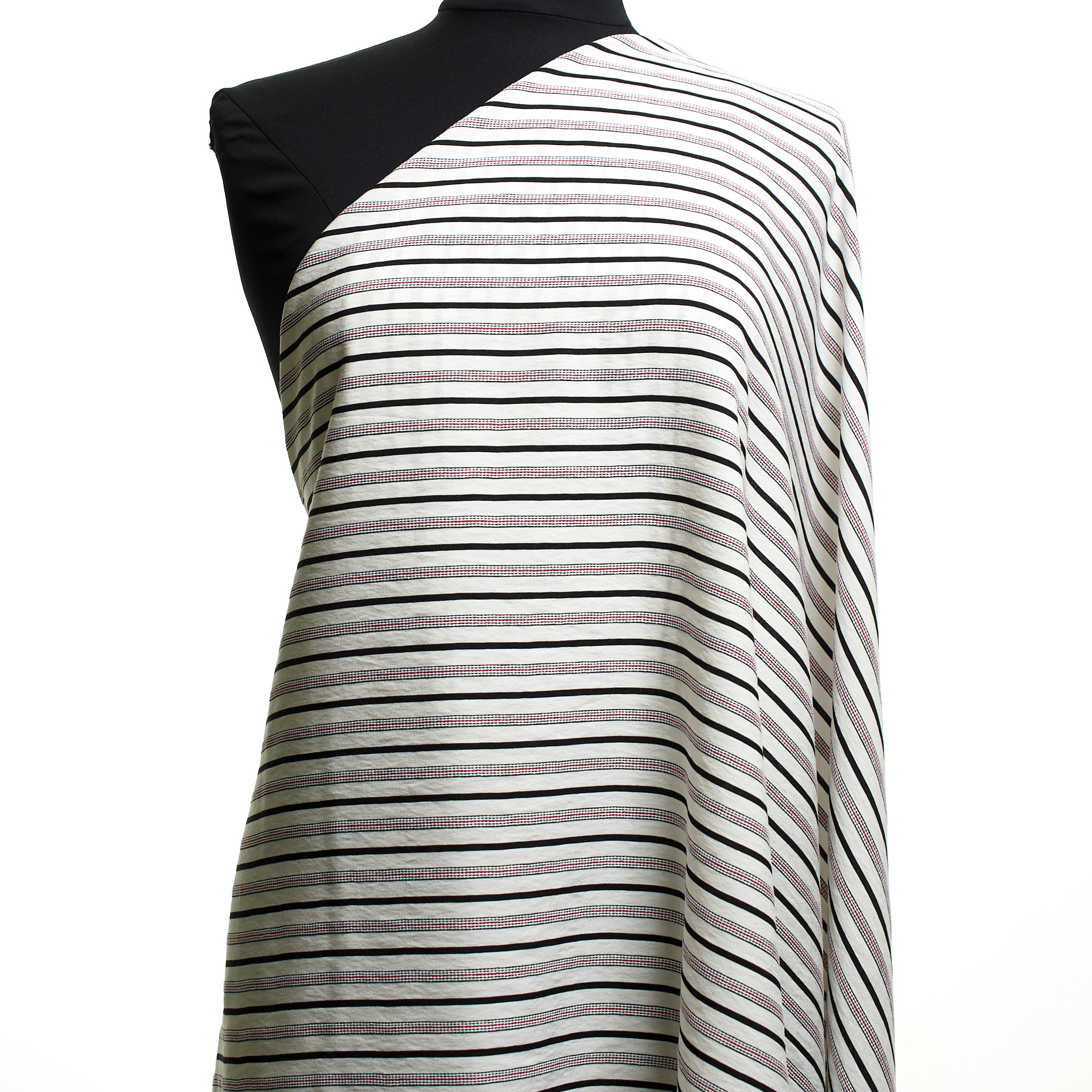 Viscose, Coton Mixte, Rayé, Snow White&Raven Black (F000047093) - Mannequin