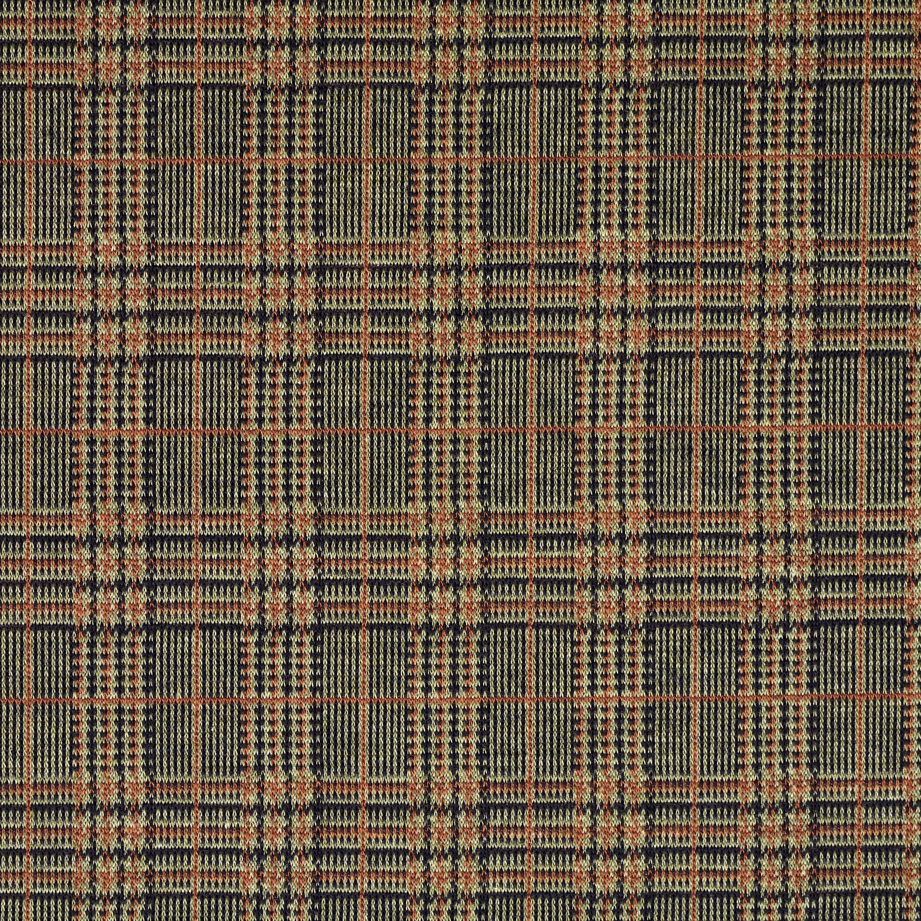 Трикотаж, Жаккард , Принц Уэльский, Caramel&Sage (F000035780) - Ткань