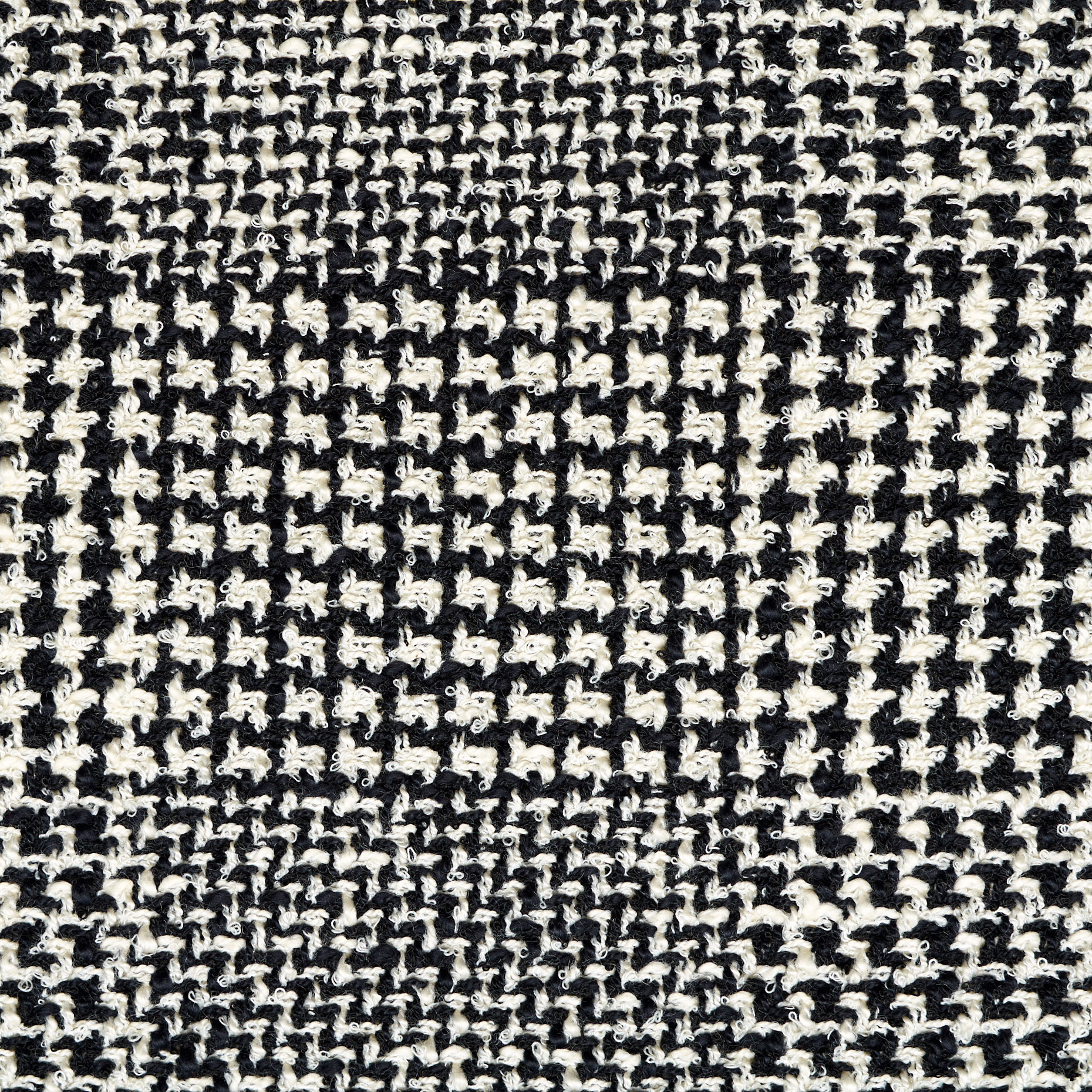 BOUCLÉ, COTTON BLEND, CHECK, RAVEN BLACK&SNOW WHITE (F000045384) - Texture