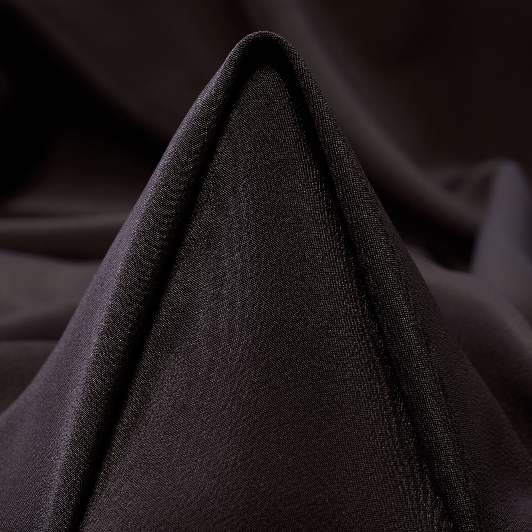 CRÊPE DE CHINE, SILK, COFFEE BEAN (F000049021)