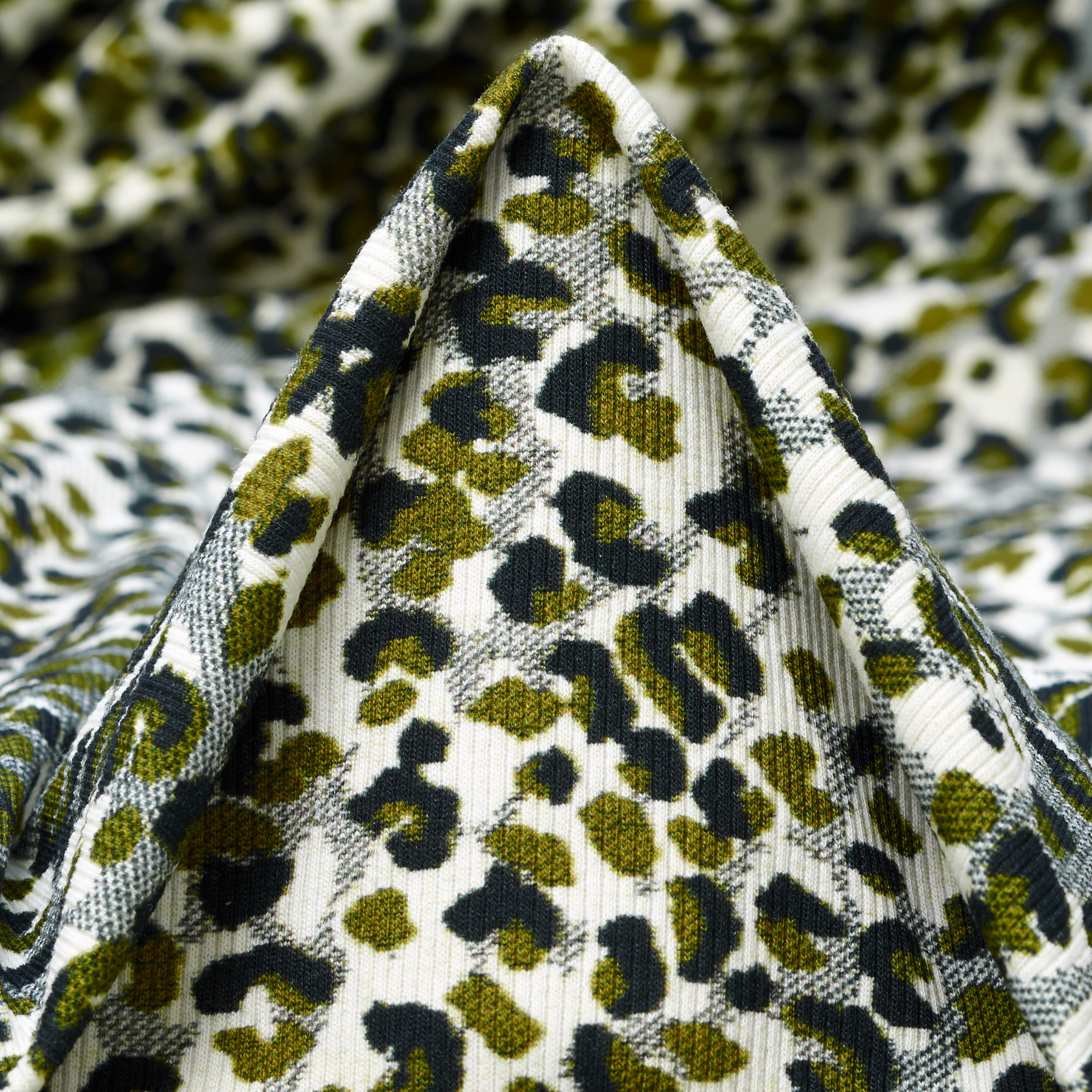 Rippjersey, Baumwolle, Bedruckt, Avocado&Snow White (F000042756)