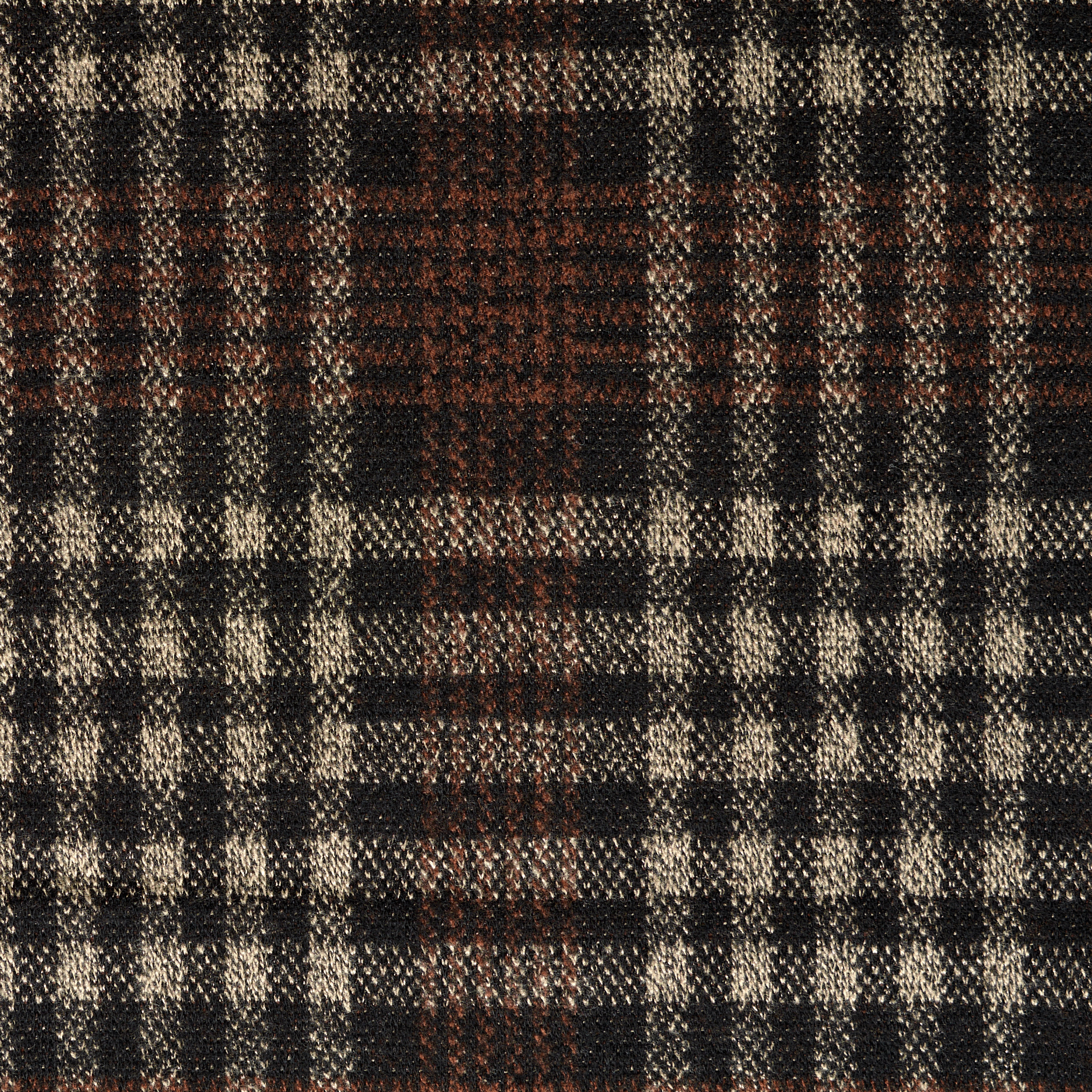 Jersey, Viscosa, Cuadro, Black Olive&Bone White (F000047410) - Tejido