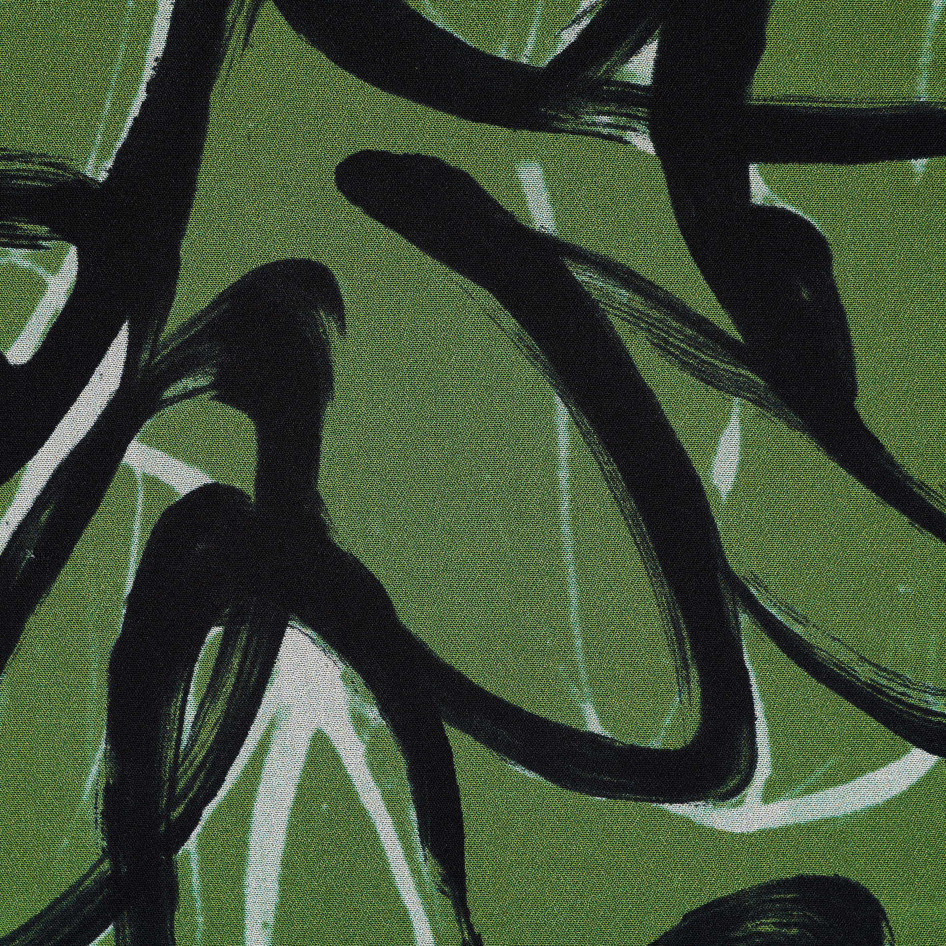 CHIFFON, VISCOSE, PRINTED, GRASS GREEN&RAVEN BLACK (F000049403) - Texture