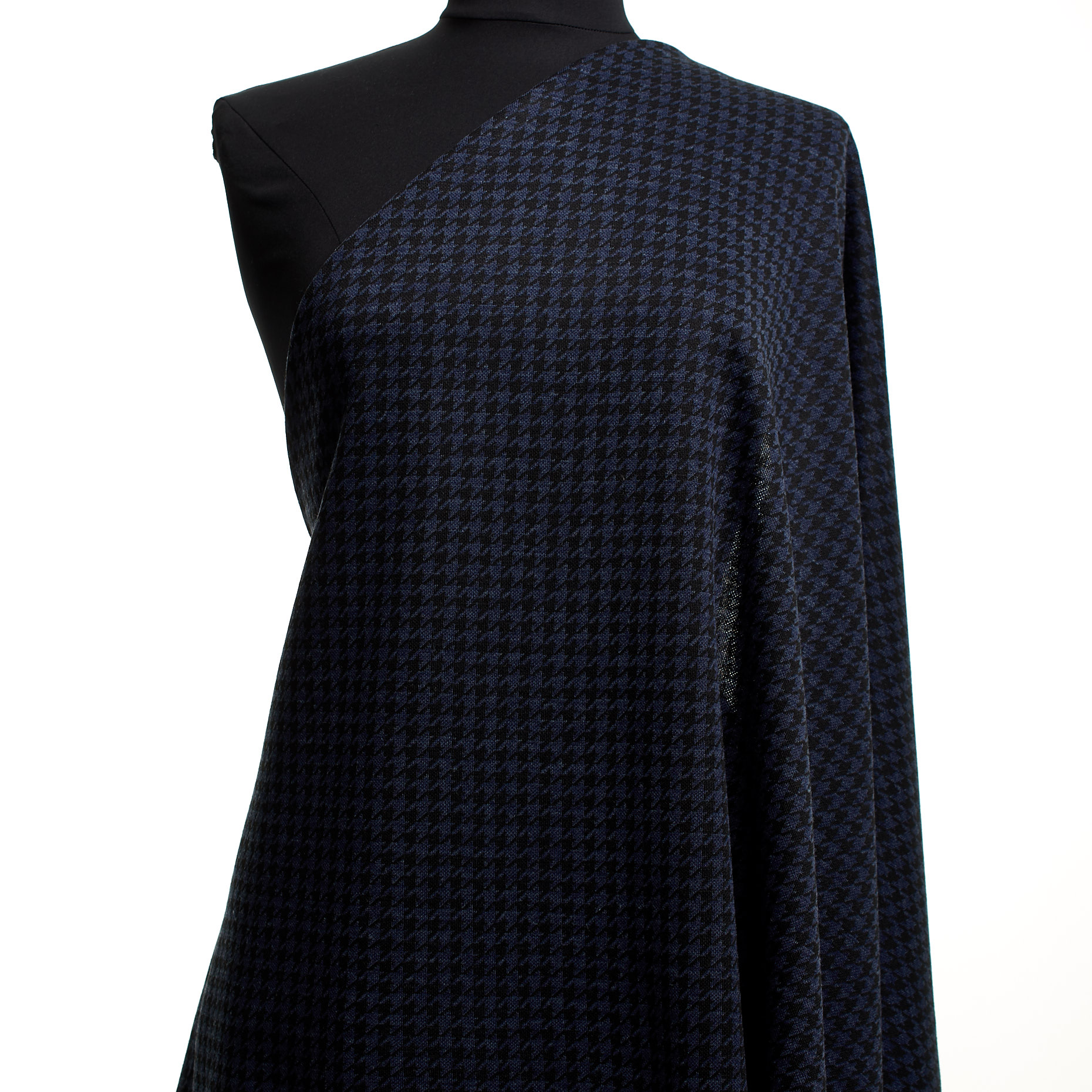 JERSEY, JACQUARD, WOOL BLEND, BLUE INDIGO&RAVEN BLACK (F000044223) - Mannequin