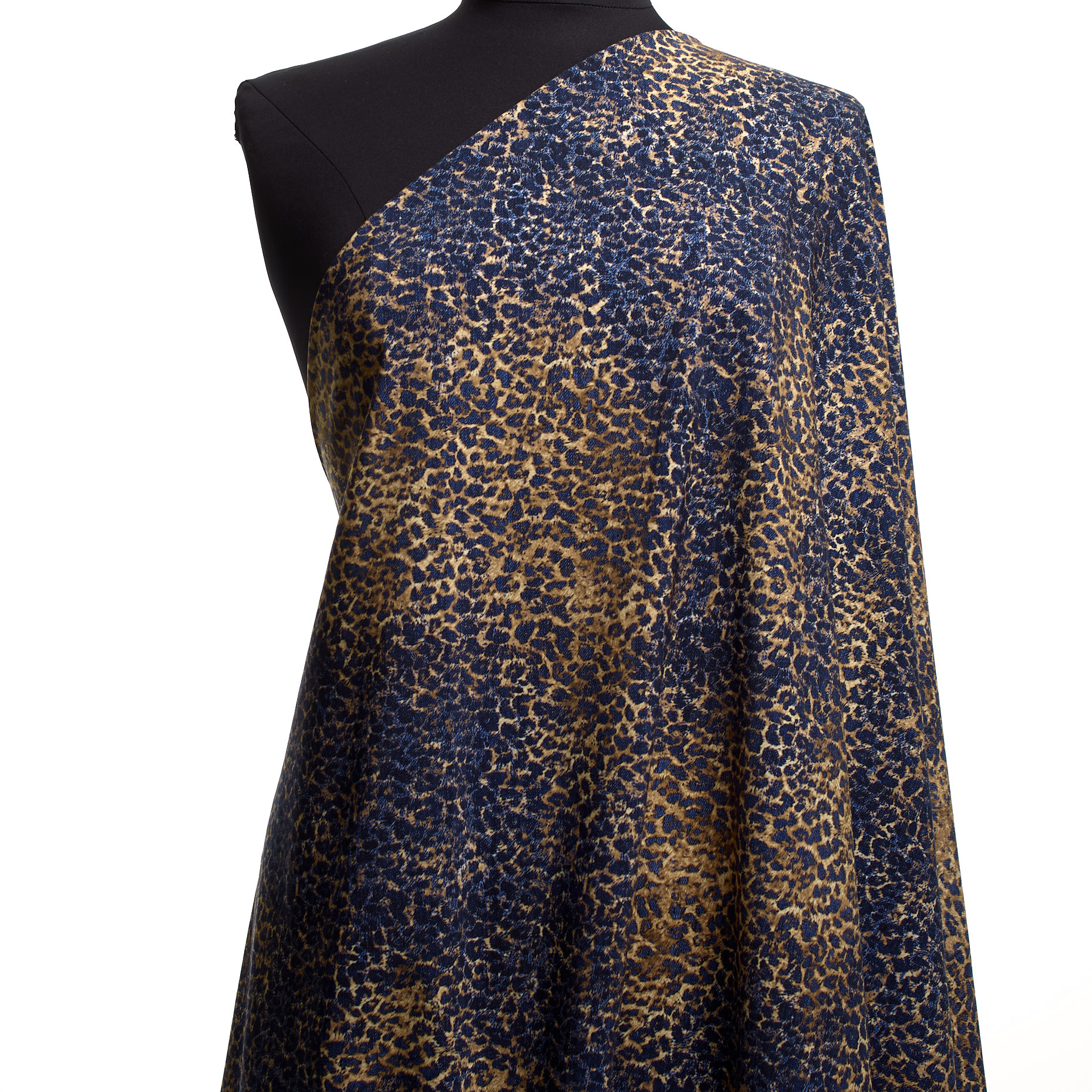 TECHNO JERSEY, PRINTED, HIGH ELASTICITY, LAPIS BLUE&BISCOTTI (F000041302) - Mannequin