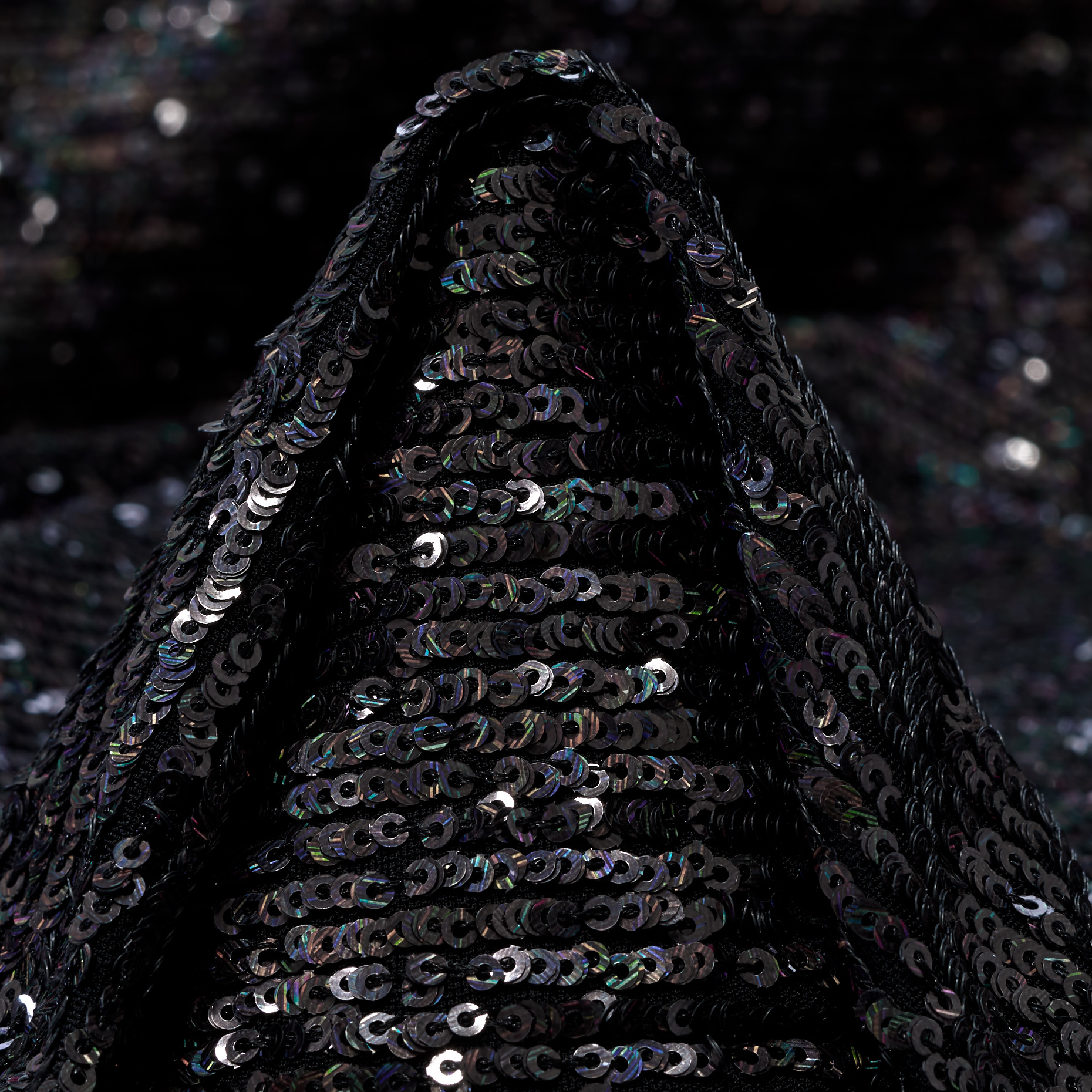 SEQUIN, SHIMMERING, ELASTIC, JET BLACK (F000049192)