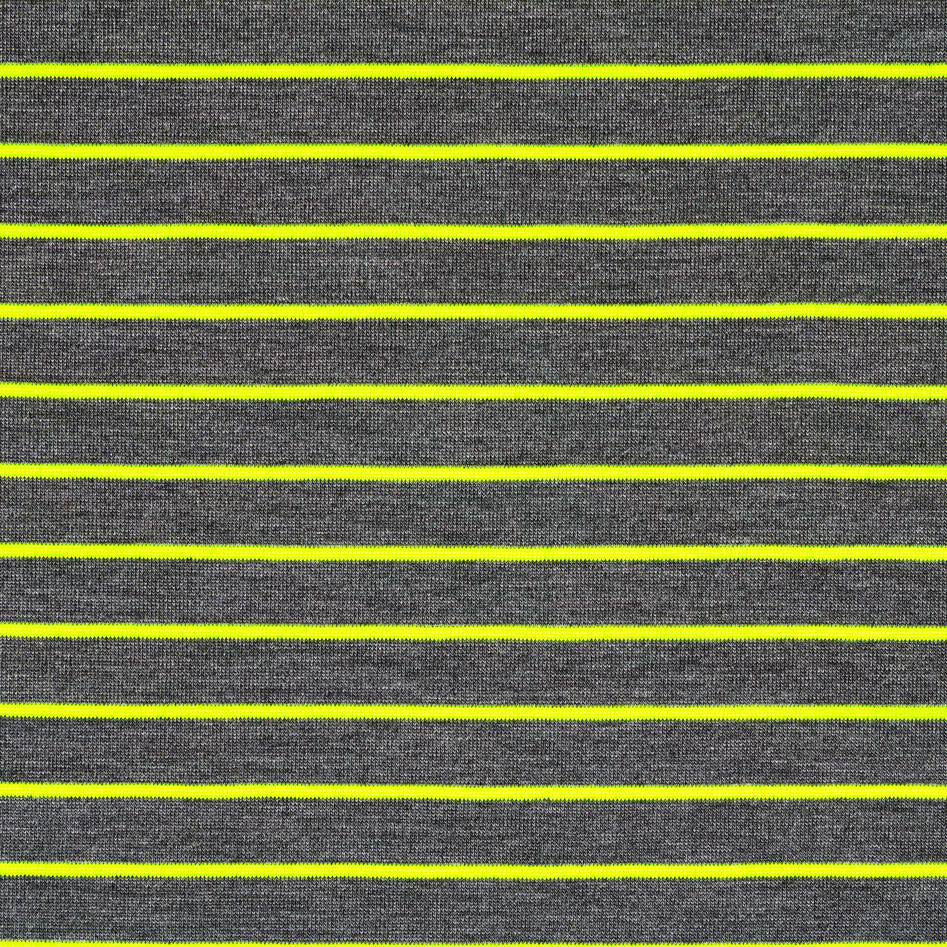 Трикотаж, Полоска, Neon Yellow&Asphalt (F000041783) - Ткань