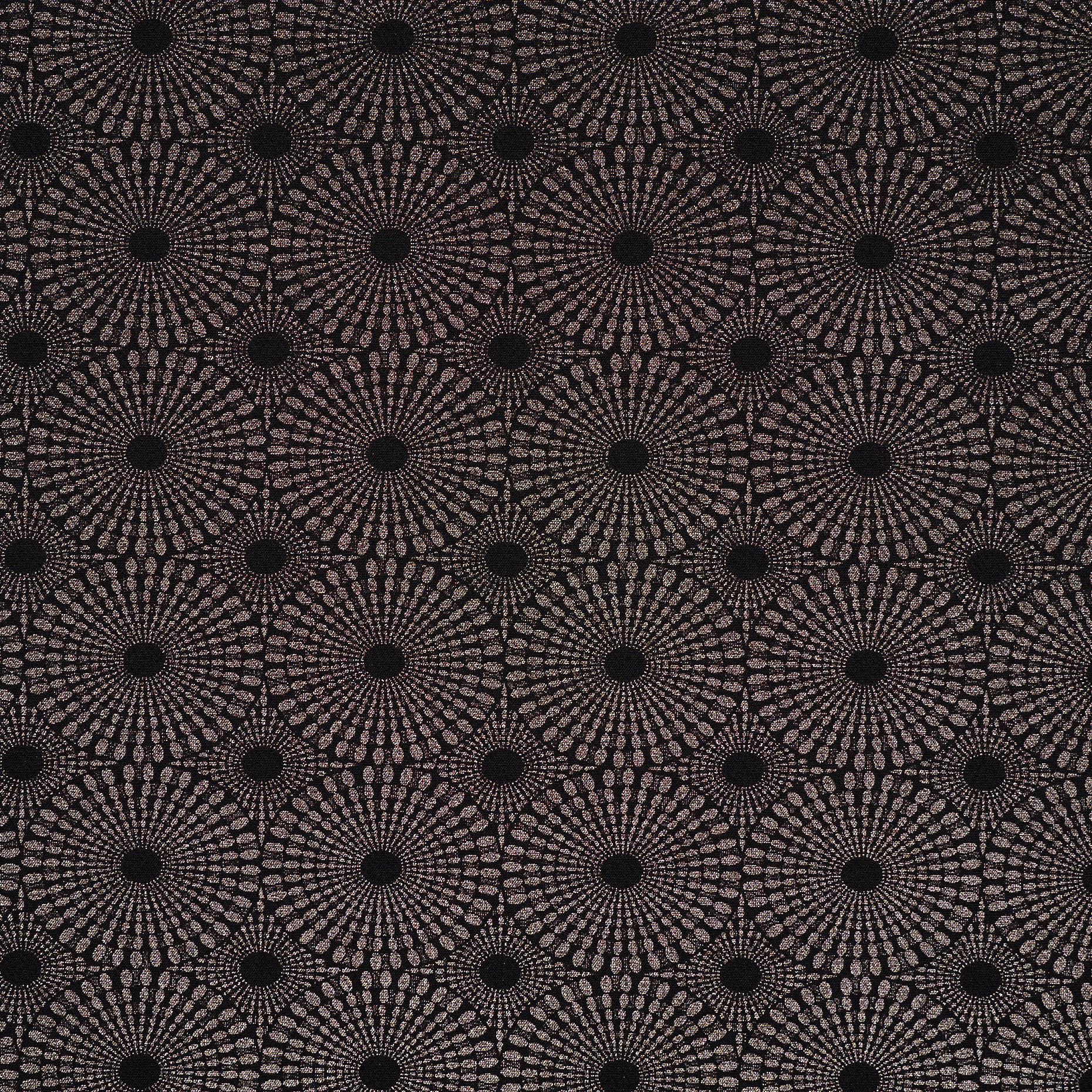 VISCOSE, PRINTED, METALLIC, JET BLACK&SILVER (F000036177) - Texture