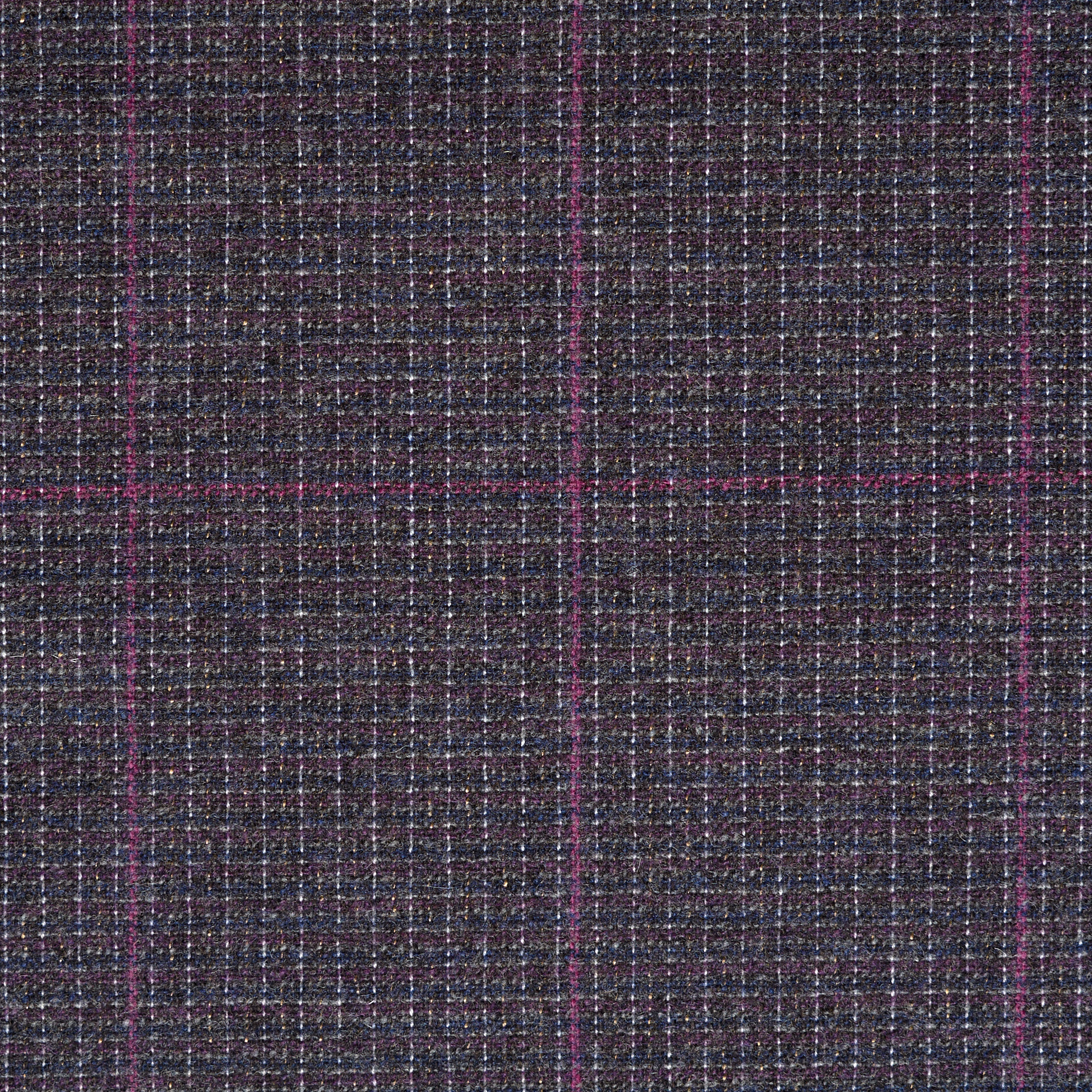 FLANNEL, WOOL, CHECK, GRAPE (F0002267) - Texture
