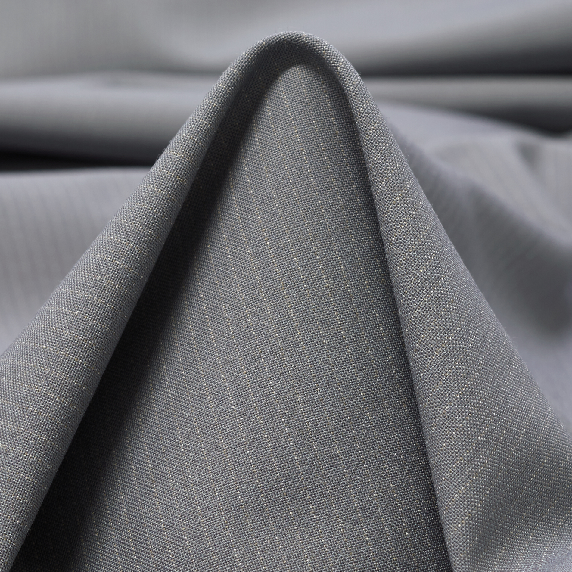 WOOL BLEND, STRIPES, MELANGE, SILVER BLUE