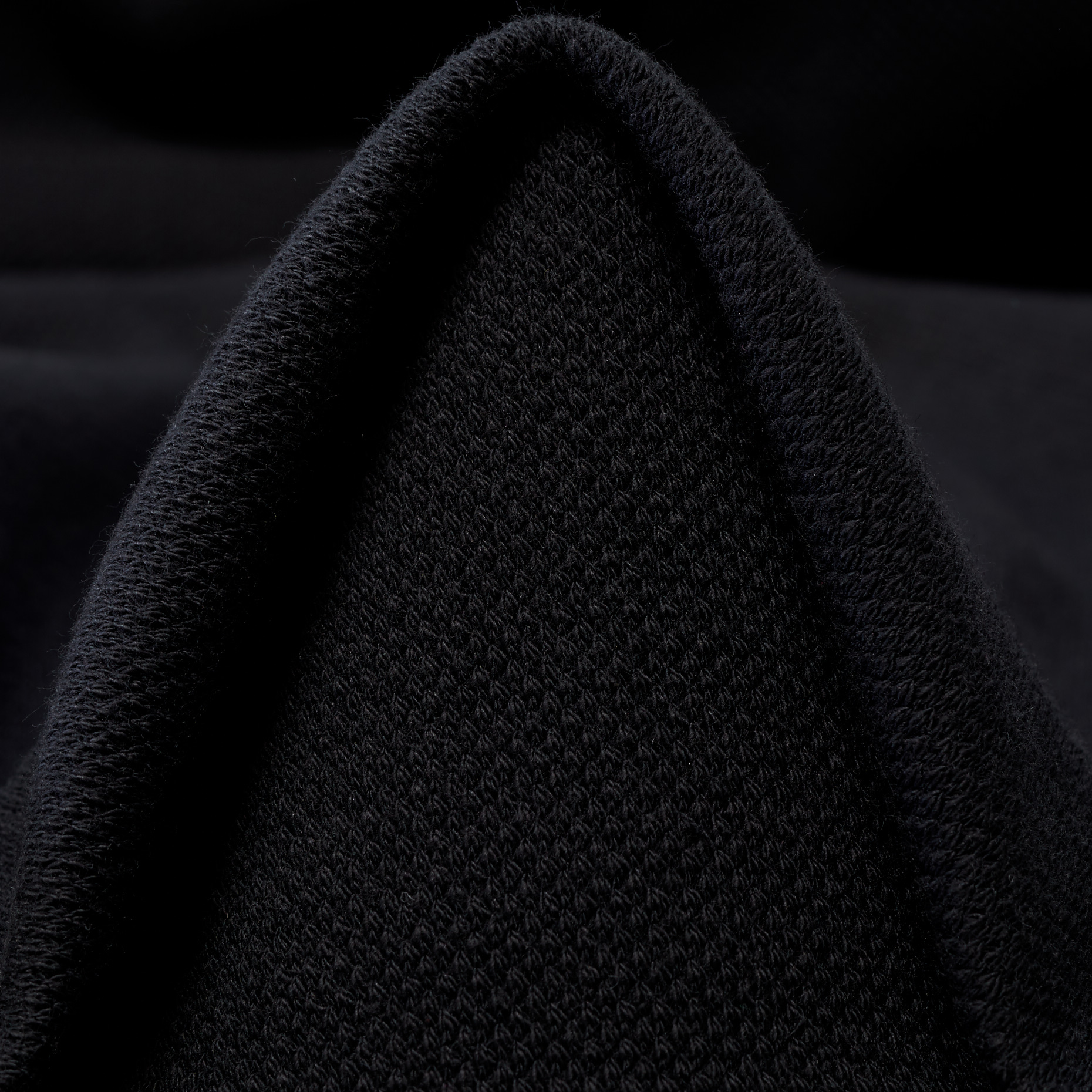 Двойной, Джерси, Хлопок, Jet Black