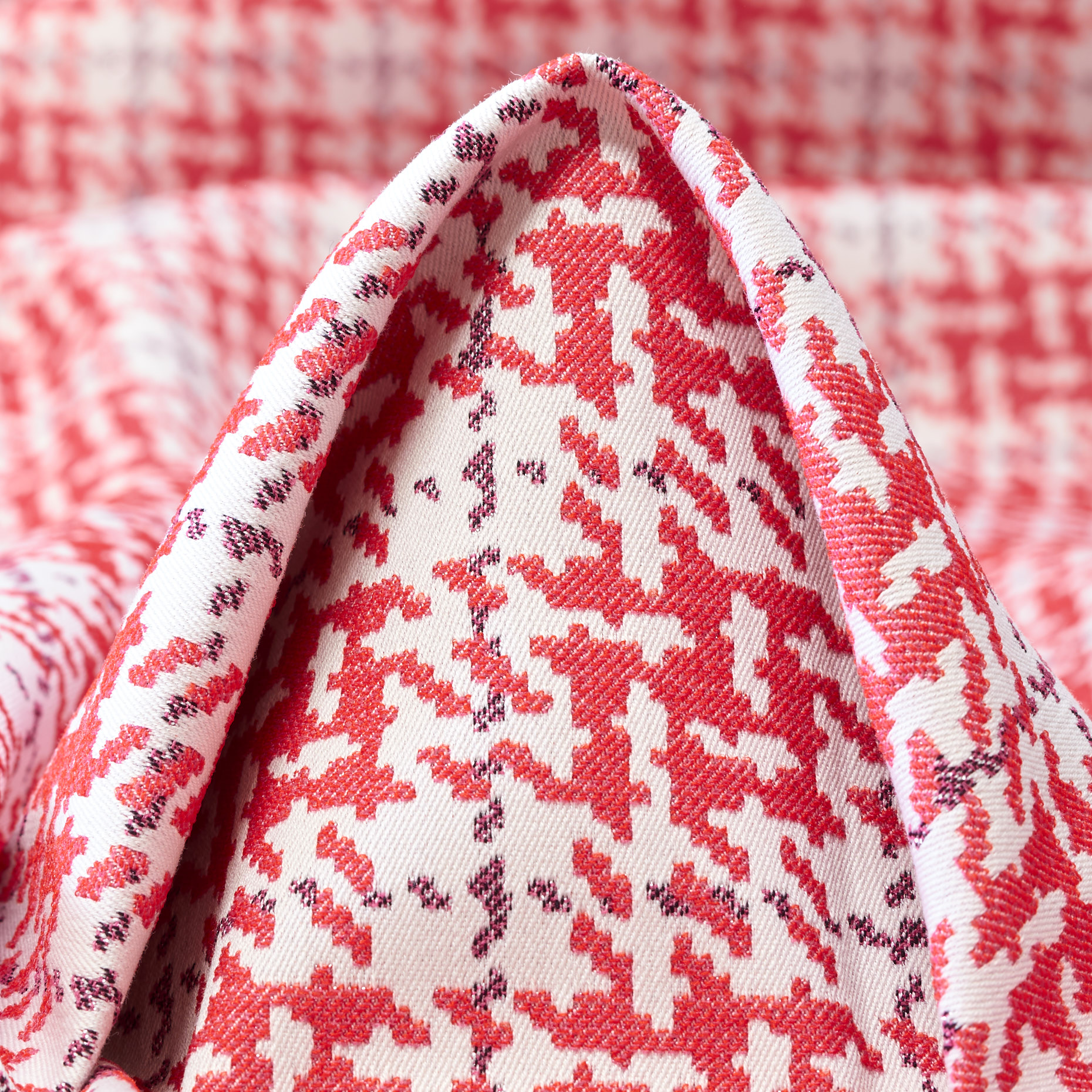 Jacquard, Algodón Elástico, Coral Paradise&Ivory (F000041381)