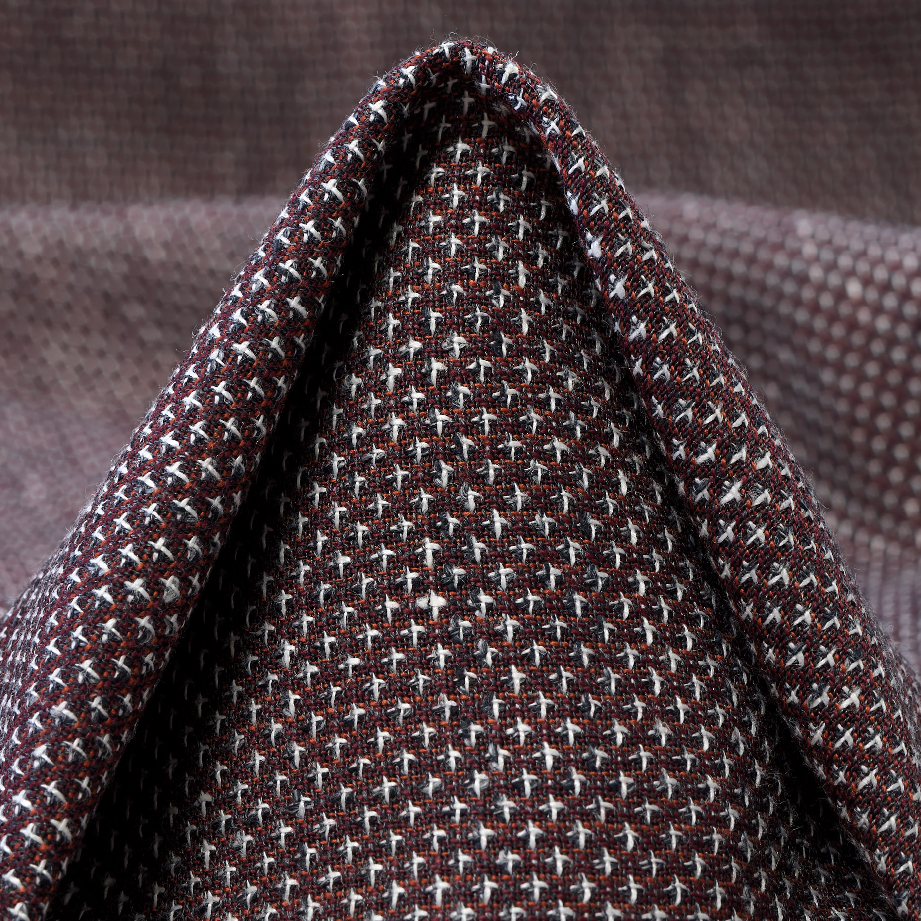 WOOL, LINEN BLEND, MICRO DESIGN, HENNA