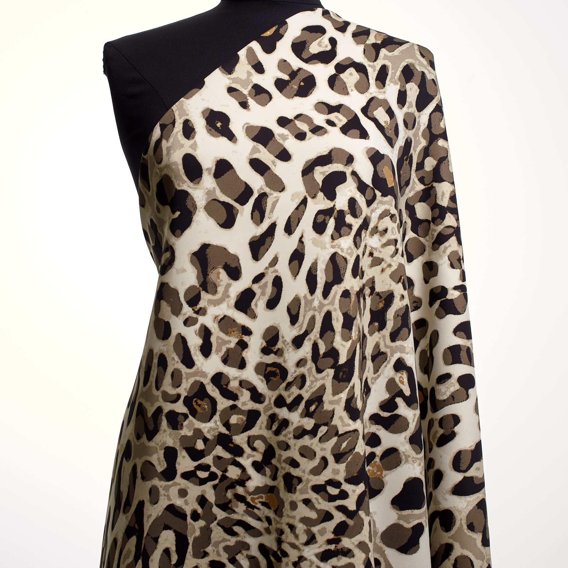 TECHNO JERSEY, PRINTED, HIGH ELASTICITY, TAUPE&IVORY (F000042855) - Mannequin