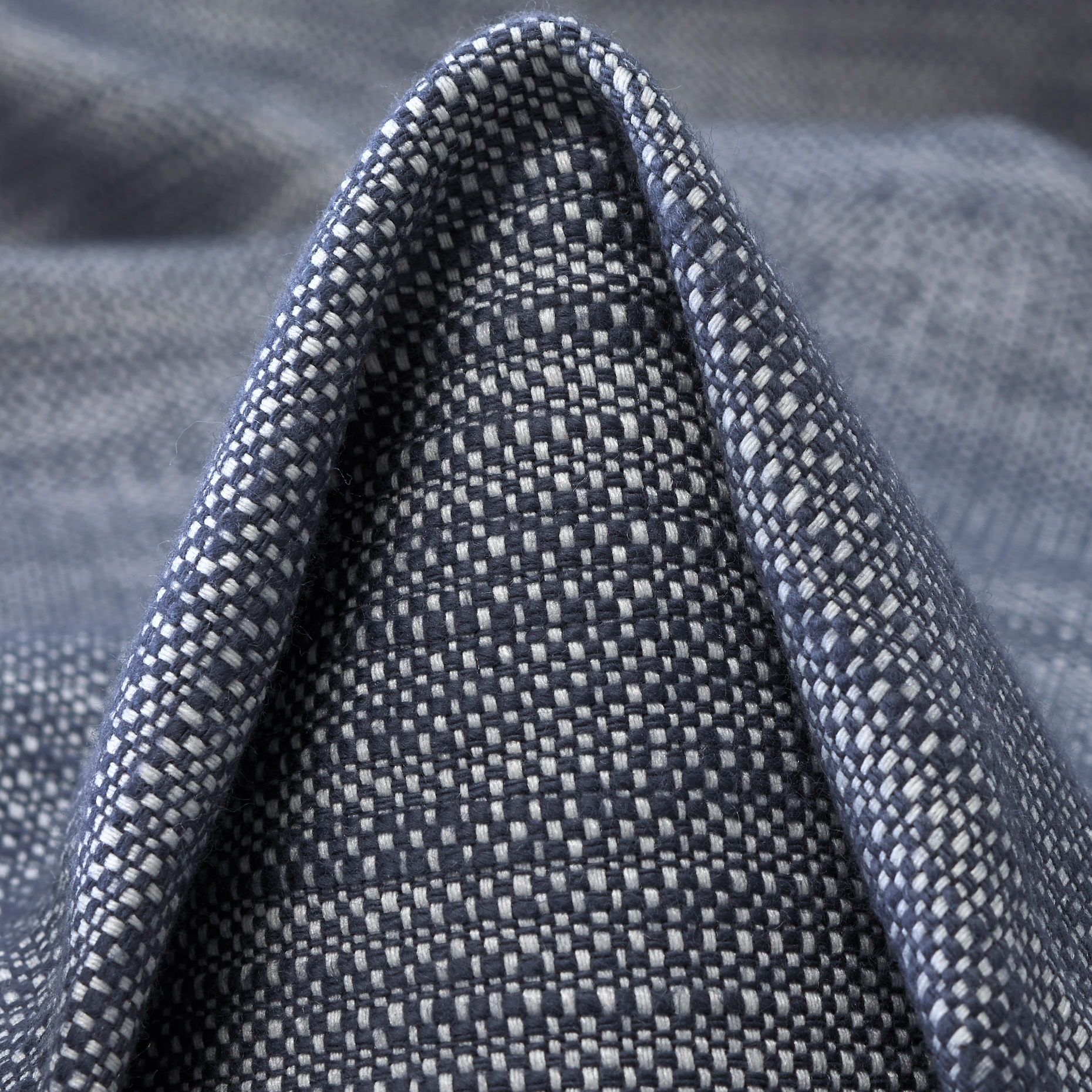 Chanel, Cotton, Slub Yarn, Antique White&Blue Indigo (F000003576)