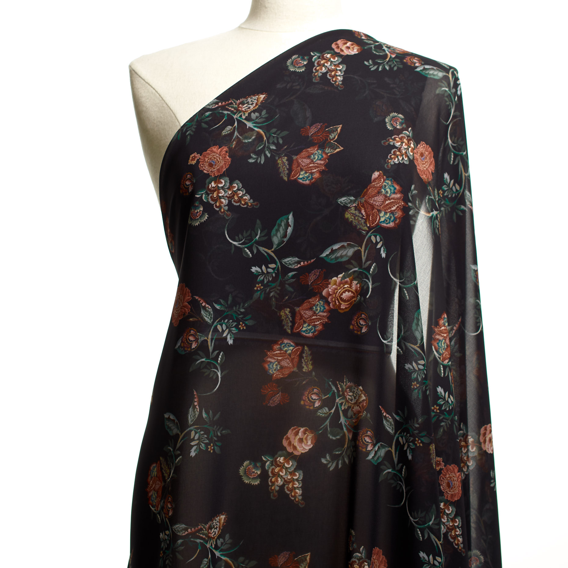 CHIFFON, FLORAL, BLACKENED PEARL&CINNAMON STICK (F000041253) - Mannequin