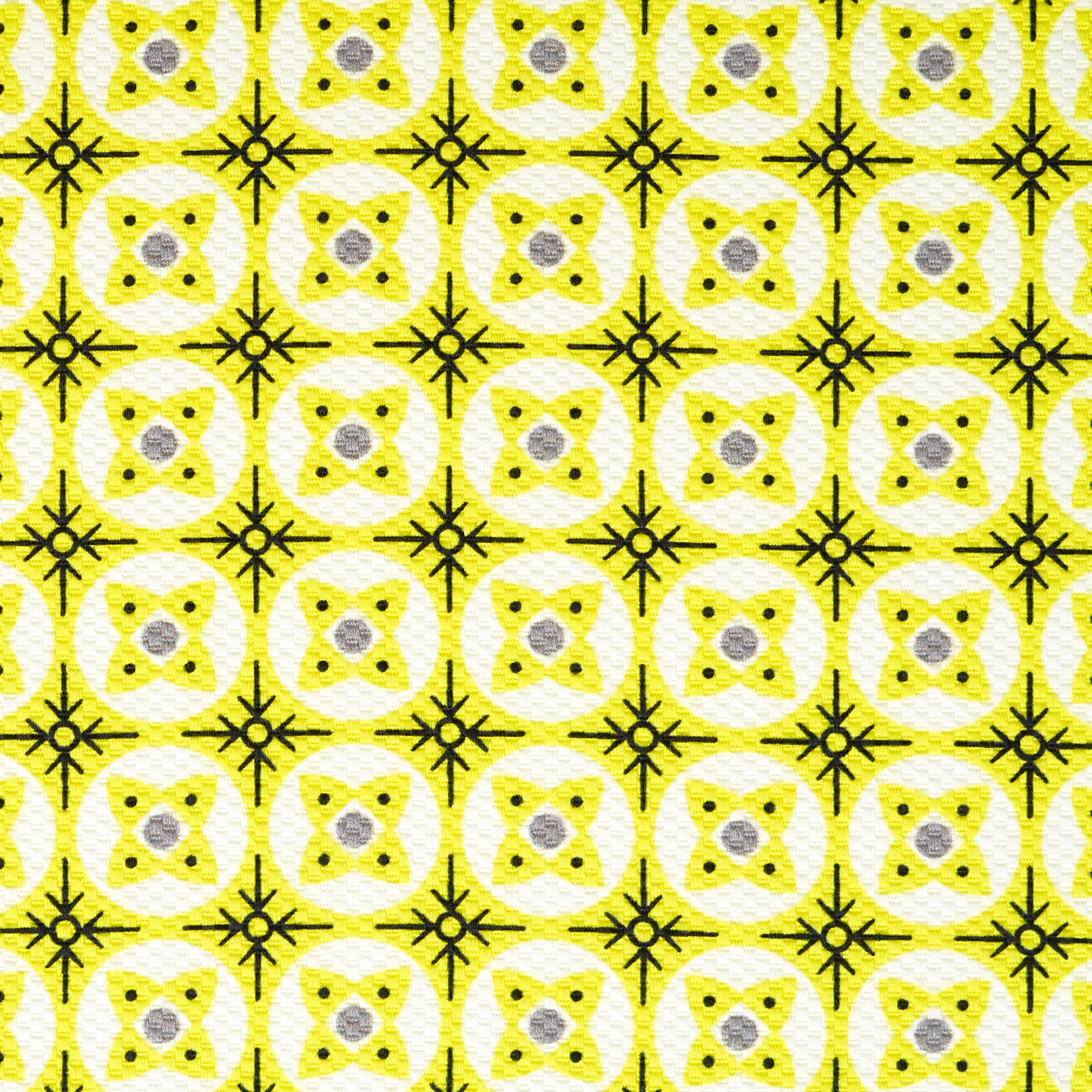 Pique, Elastyczna bawełna, Wydrukowany, Golden Kiwi (F000025817) - Tkana