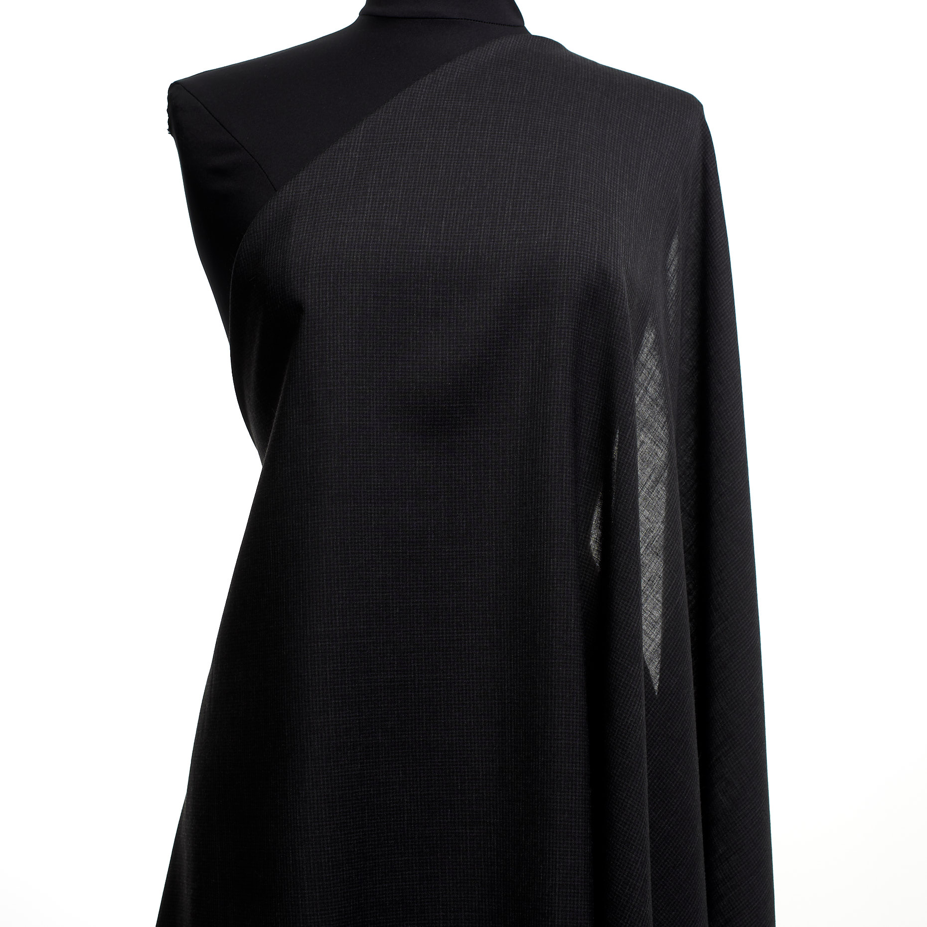 CRÊPE, WOOL BLEND, ANTHRACITE&RAVEN BLACK (F000043347) - Mannequin