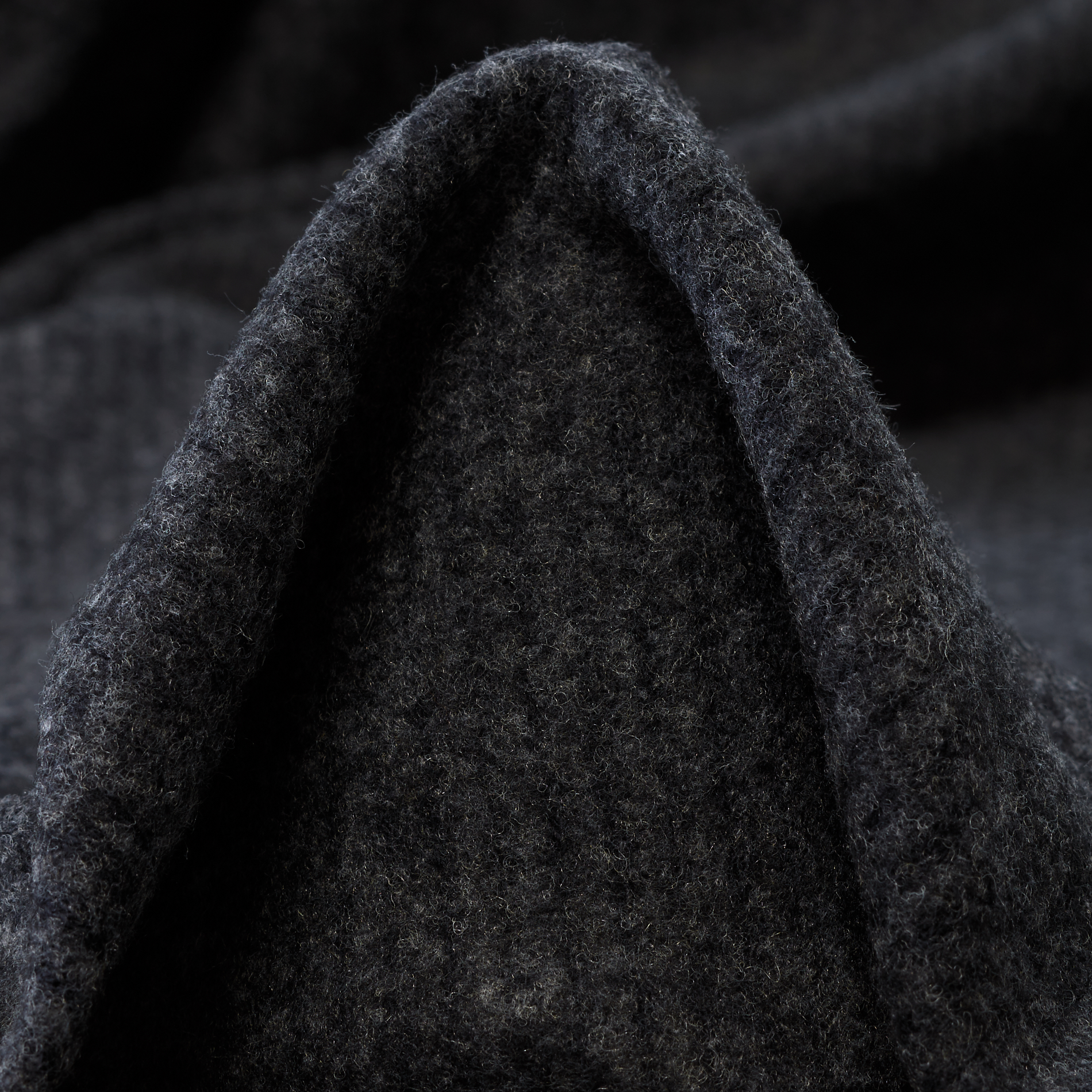 Jersey, Wolle Baumwolle, Streifen, Anthracite (F000035806)