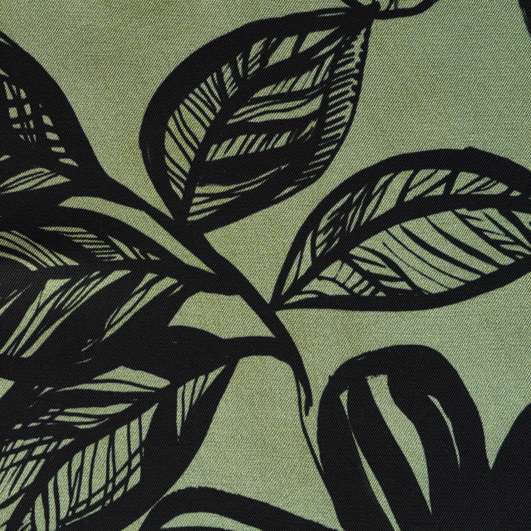 Twill, Viscosa, Floreale, Jade&Jet Black (F000049198) - Trama