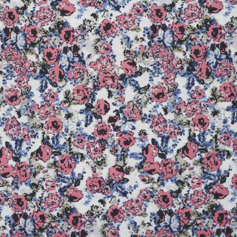 Batiste, Coton Elastique, Imprimé, Azalea Pink (F000027454) - Tissage