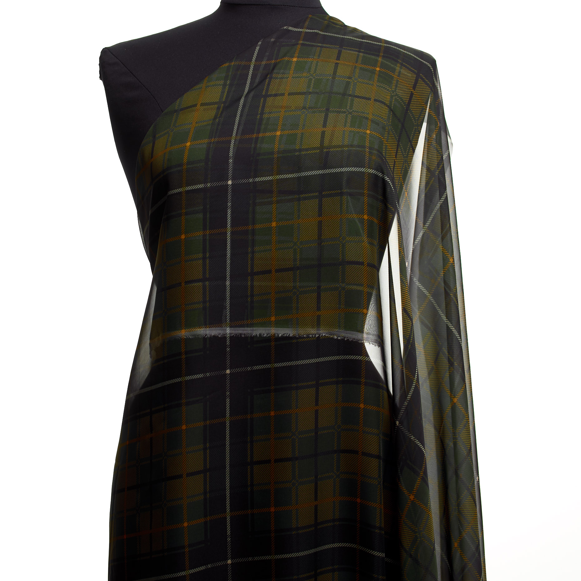 Шифон, Клетка, Deep Forest&Banana Cream (F000041394) - Манекен