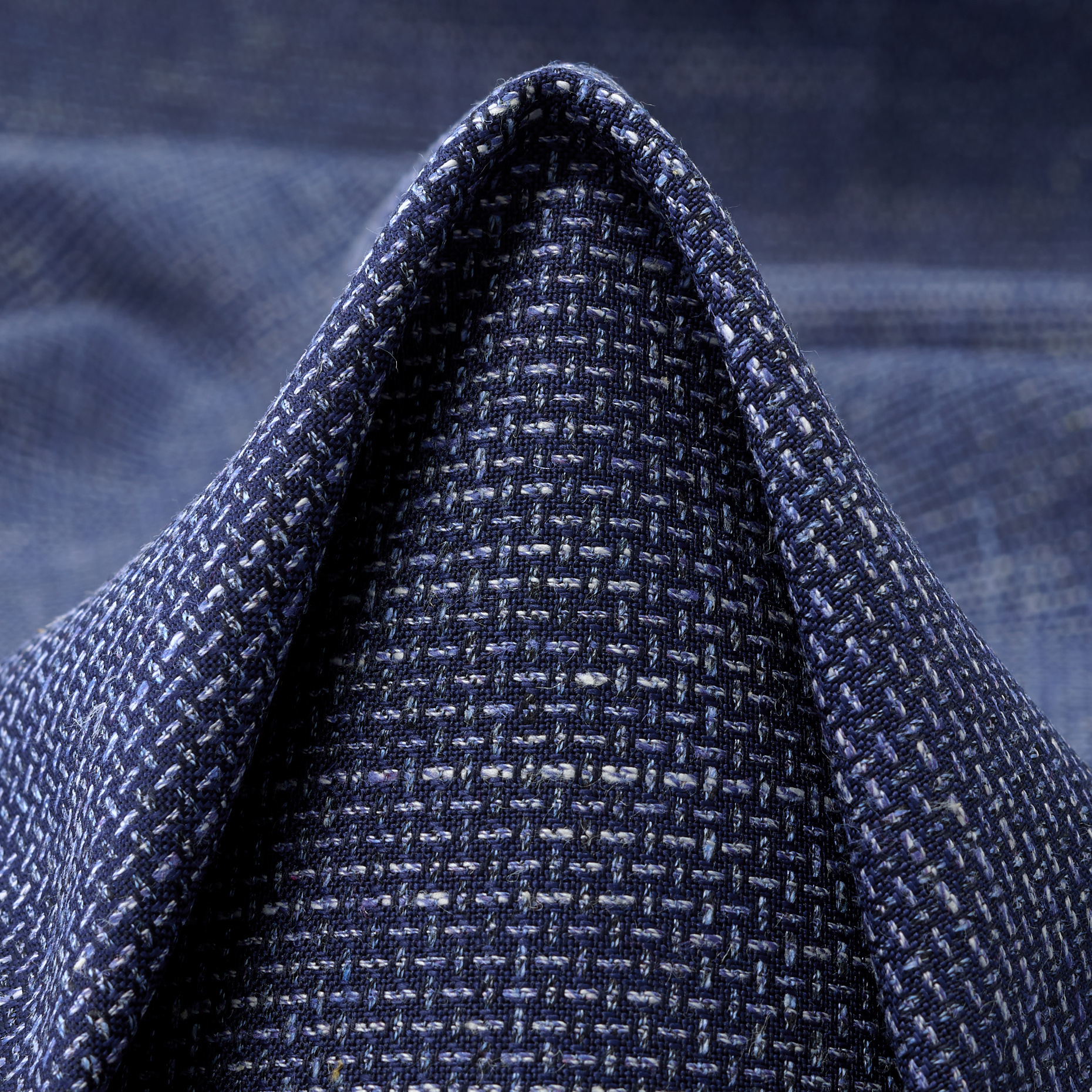 WOOL, LINEN BLEND, MICRO DESIGN, TRUE NAVY&VAPOROUS GRAY (F000047297)