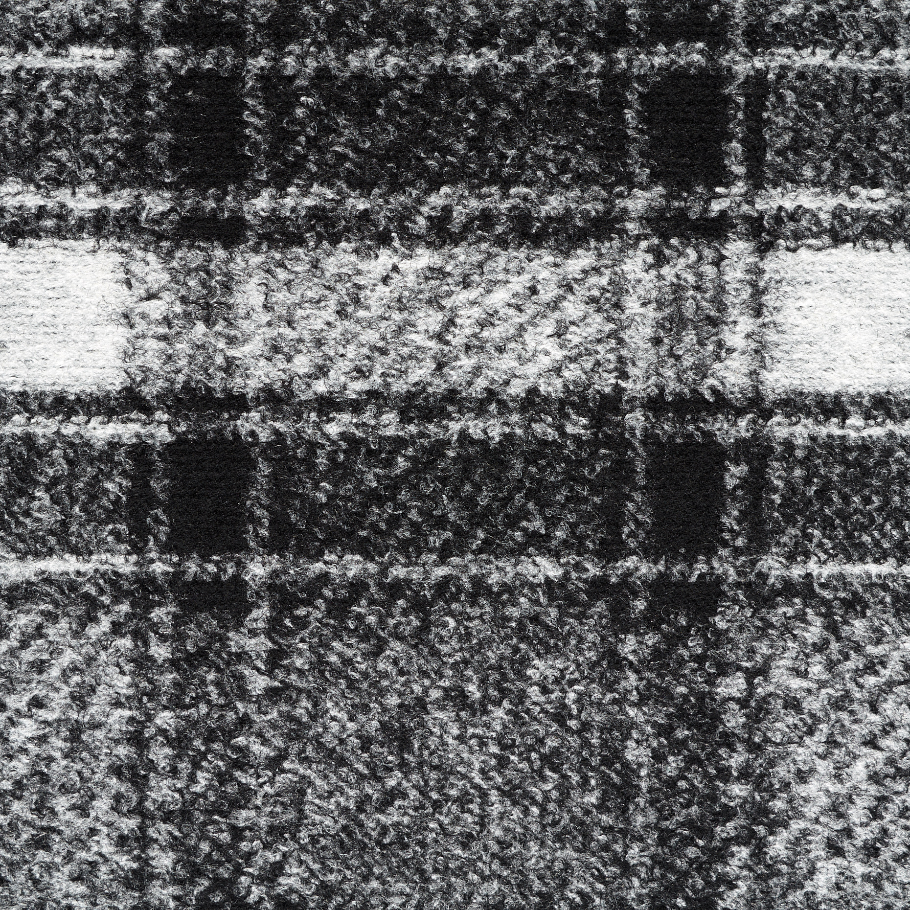 JERSEY, WOOL BLEND, CHECK, VAPOROUS GRAY&RAVEN BLACK (F000047512) - Texture