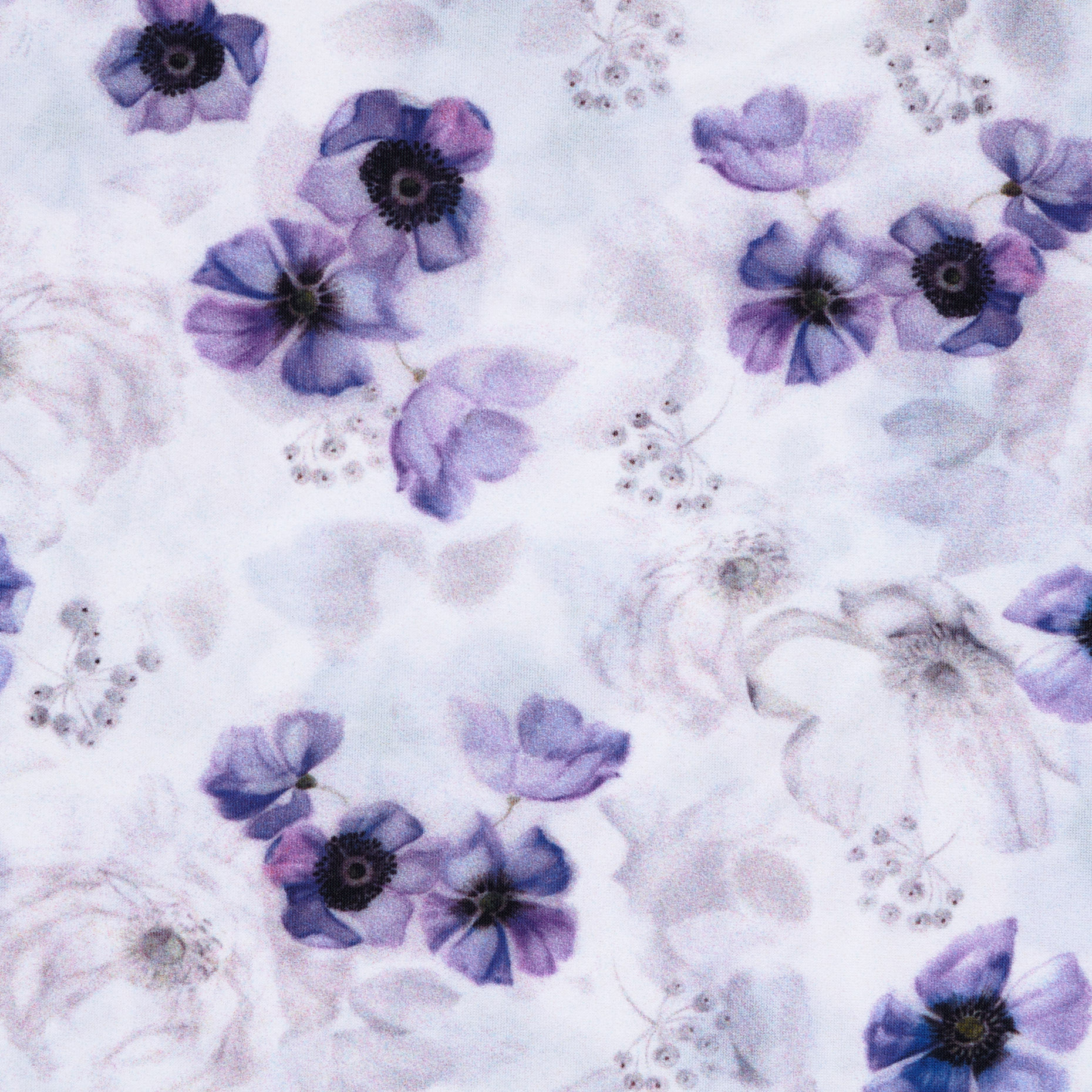 TECHNO JERSEY, PRINTED, HIGH ELASTICITY, BRILLIANT WHITE&LAVENDER (F000041305) - Texture