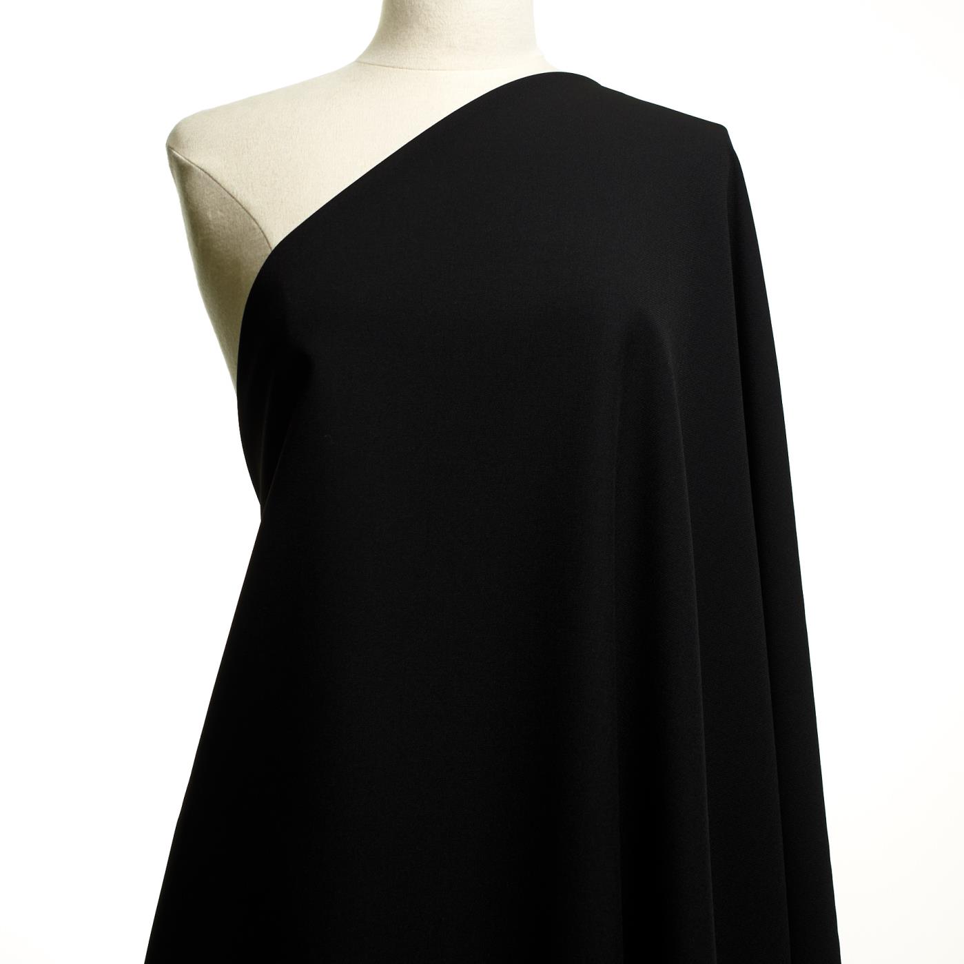 Twill, Mieszanka wiskozy, Stretch, Jet Black (F000049206) - Manekin