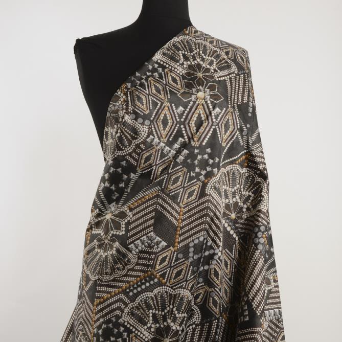 OUTDOOR, NYLON, PRINTED, SNOW WHITE&BLACK OLIVE (F000027528) - Mannequin