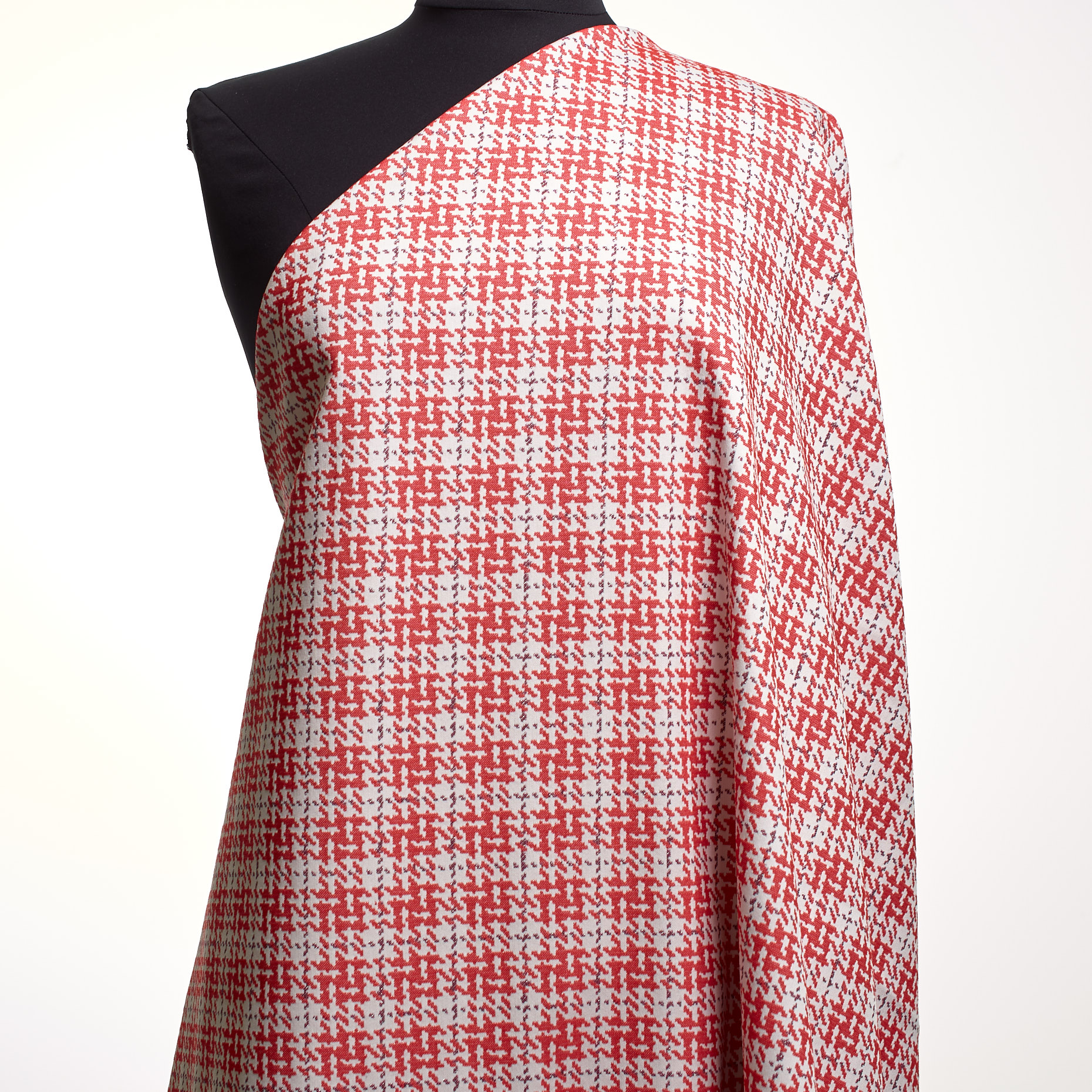 JACQUARD, COTTON ELASTIC, CORAL PARADISE&IVORY (F000041381) - Mannequin